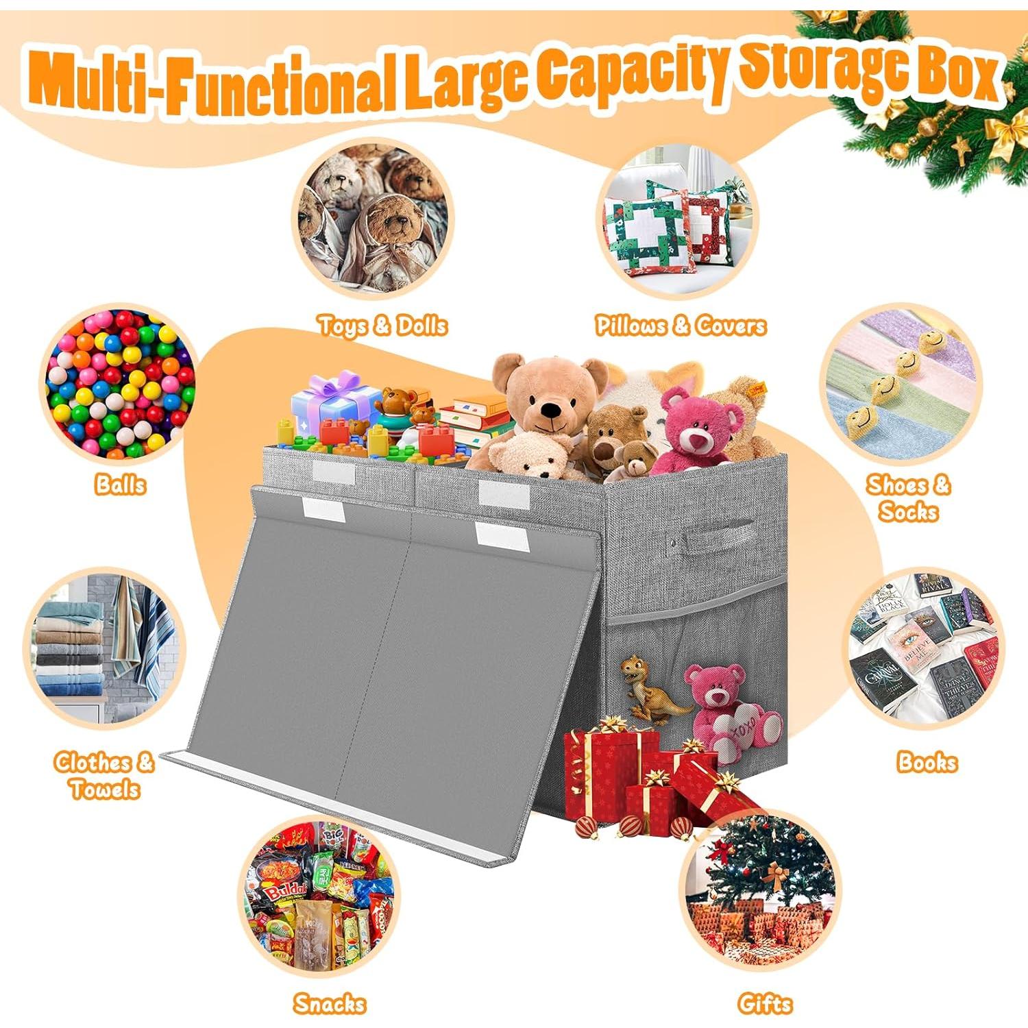 Caja de Almacenamiento de Juguetes Rocamdo 90L Gris