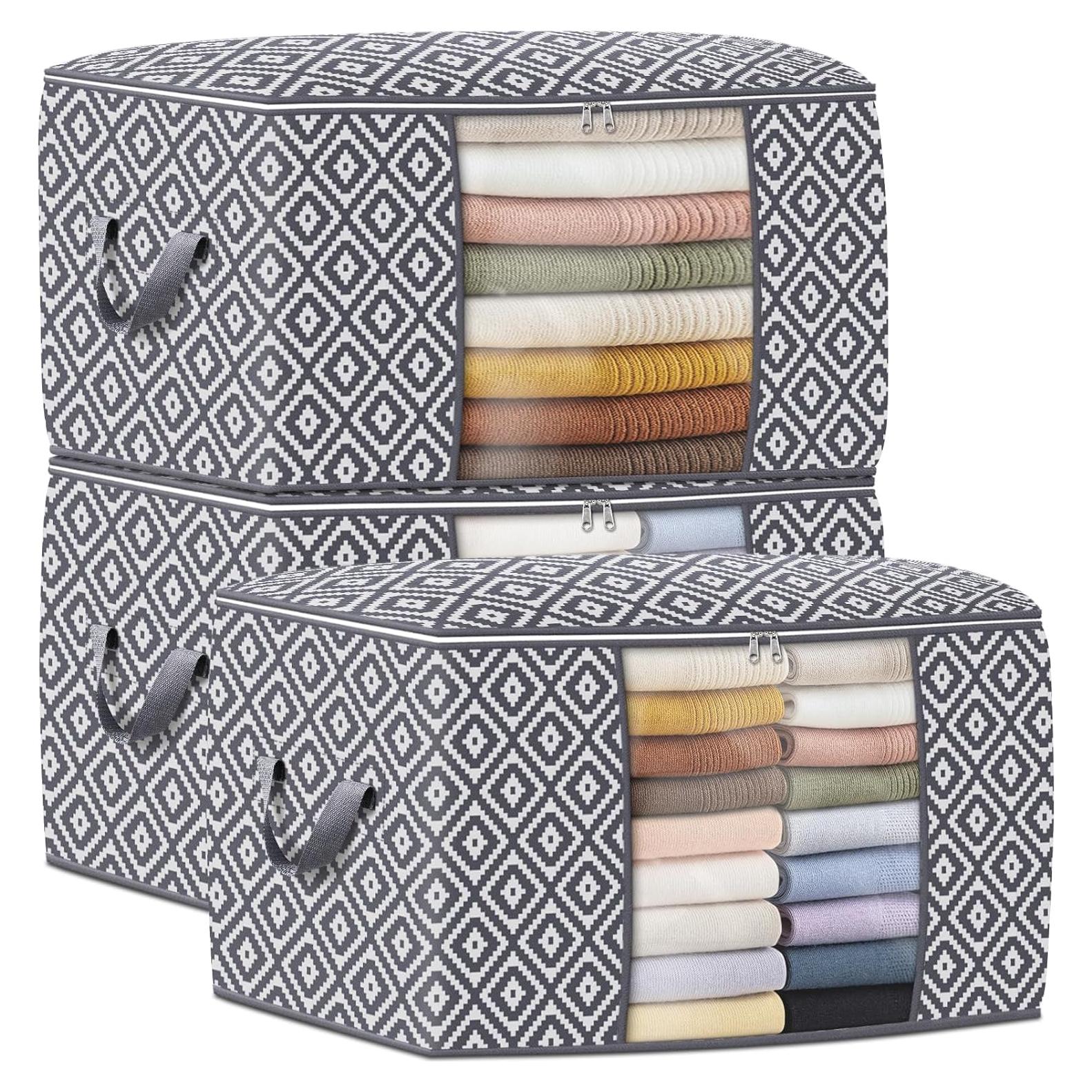 Bolsas de Almacenamiento Plegables 100L 3 Pack StorageTastic Gris