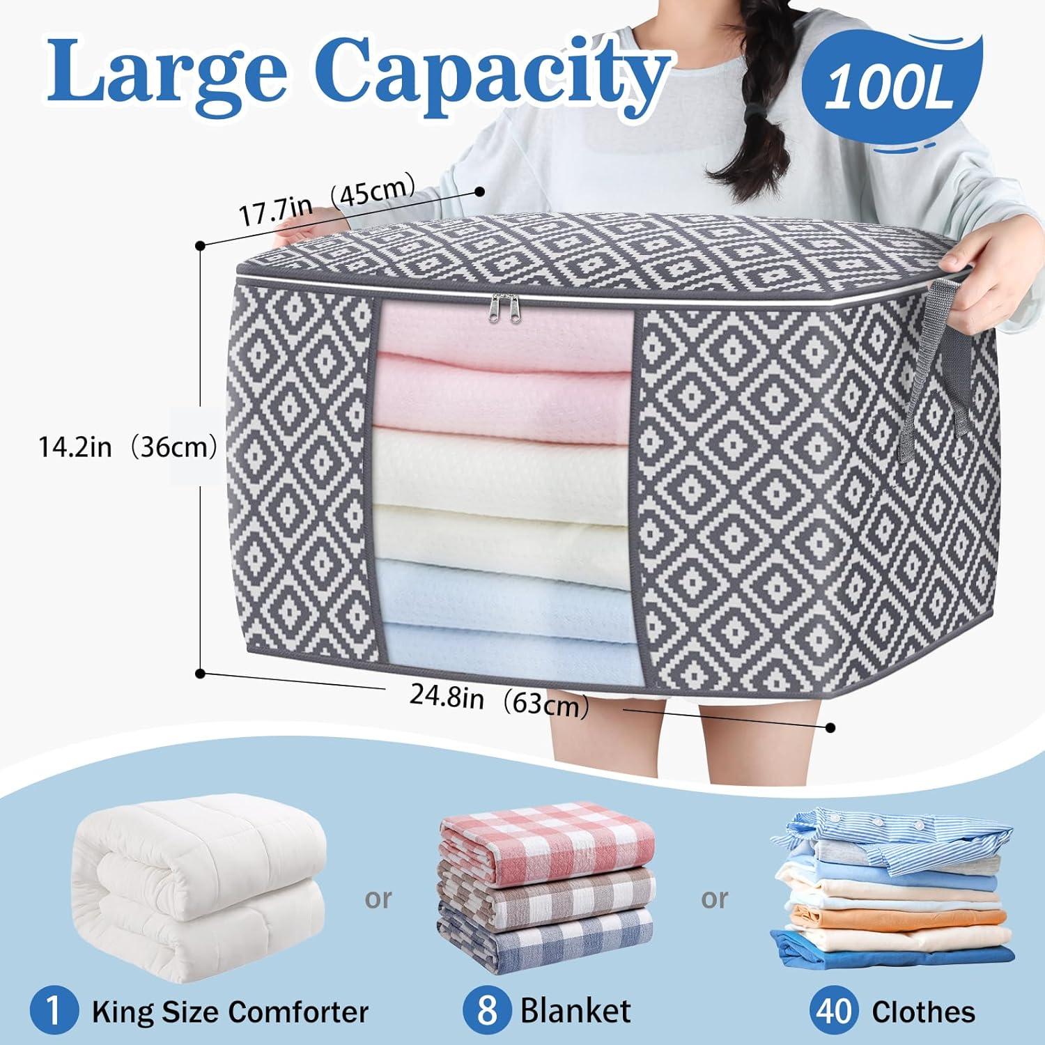 Bolsas de Almacenamiento Plegables 100L 3 Pack StorageTastic Gris