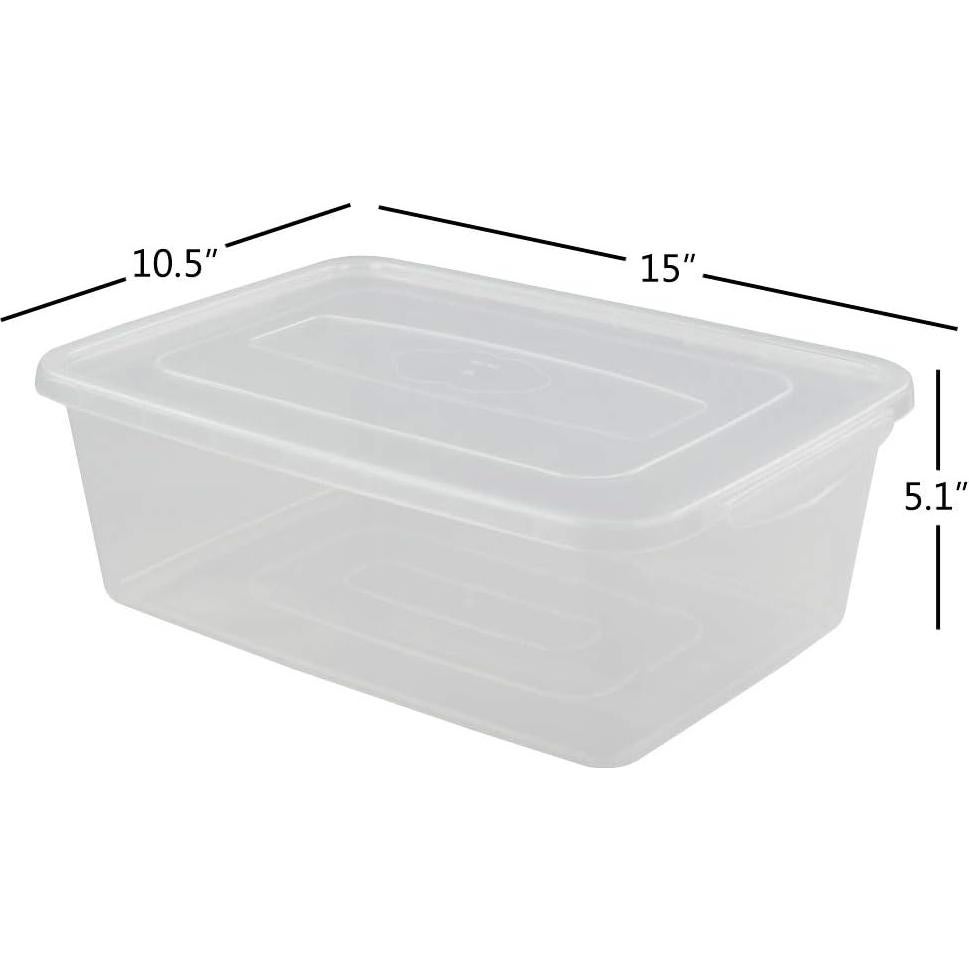 Contenedor de Almacenamiento Jekiyo 14 Qt, 4 Piezas Transparentes