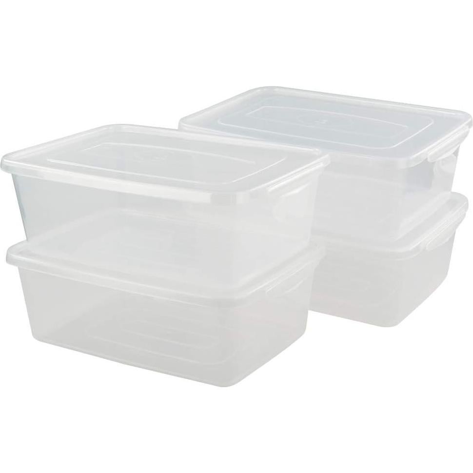 Contenedor de Almacenamiento Jekiyo 14 Qt, 4 Piezas Transparentes