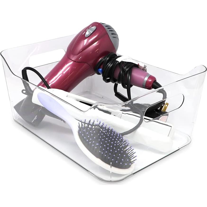 Juego de 2 Cajas de Almacenamiento Transparentes Isaac Jacobs 34.3x25.4x15.2 cm