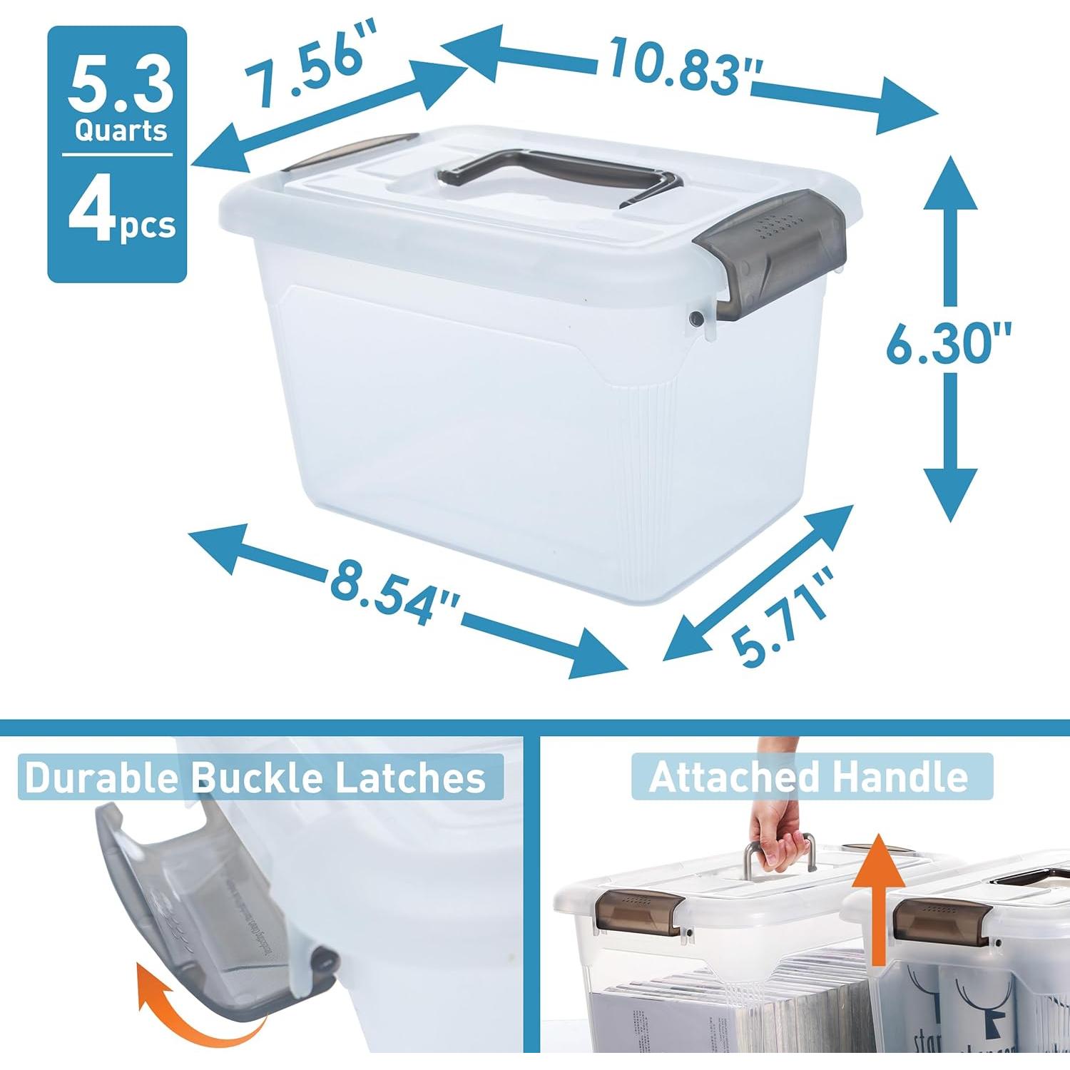 Citylife 4 Paquetes de Contenedores de Almacenamiento 6QT