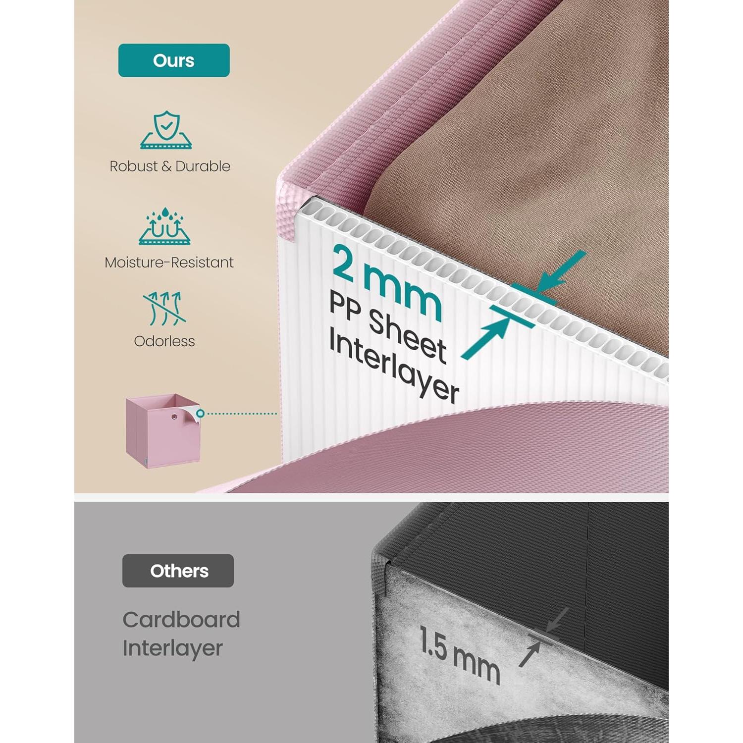 Set de 6 Cajas de Almacenamiento Plegables SONGMICS 26x26x28 cm