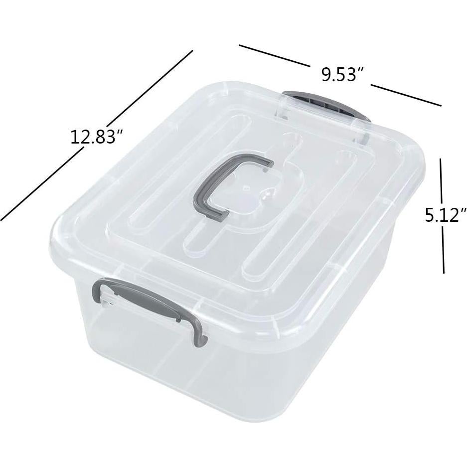 Kekow 2-Pack Caja de Almacenamiento Plástica 8L Transparente