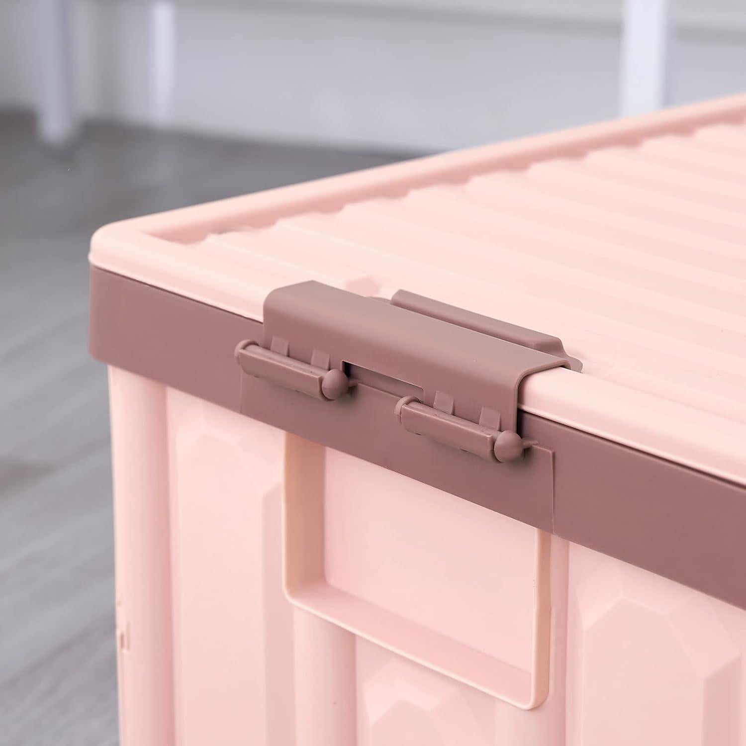 Cajas de Almacenamiento Plegables JUJIAJIA 30L Rosa 2-Pack