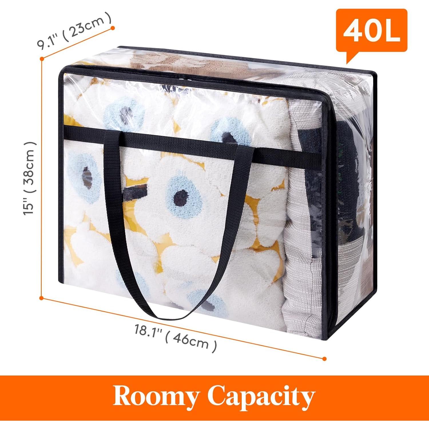 Bolsas de Almacenamiento Transparentes Lifewit 40L - 4 Piezas