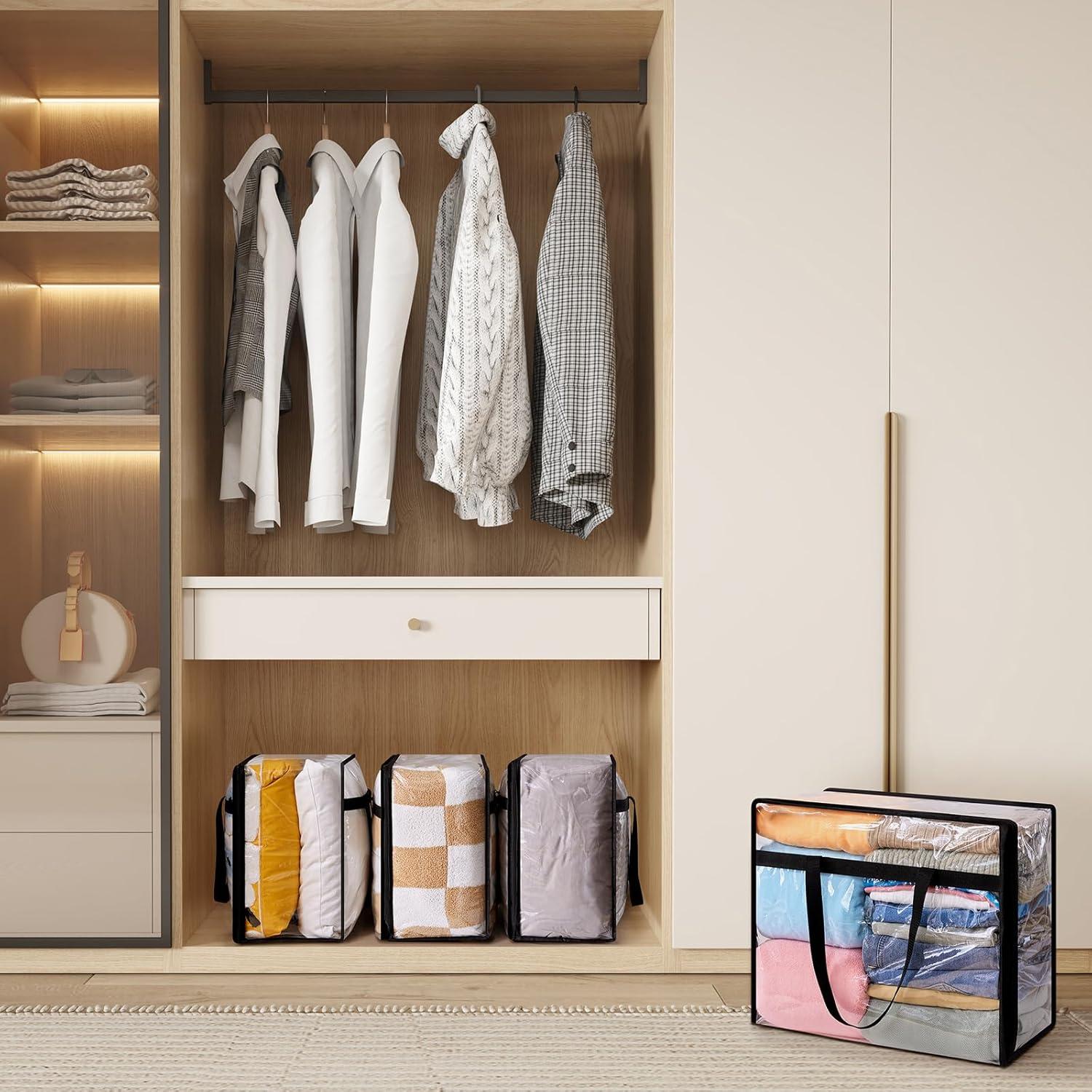 Bolsas de Almacenamiento Transparentes Lifewit 40L - 4 Piezas