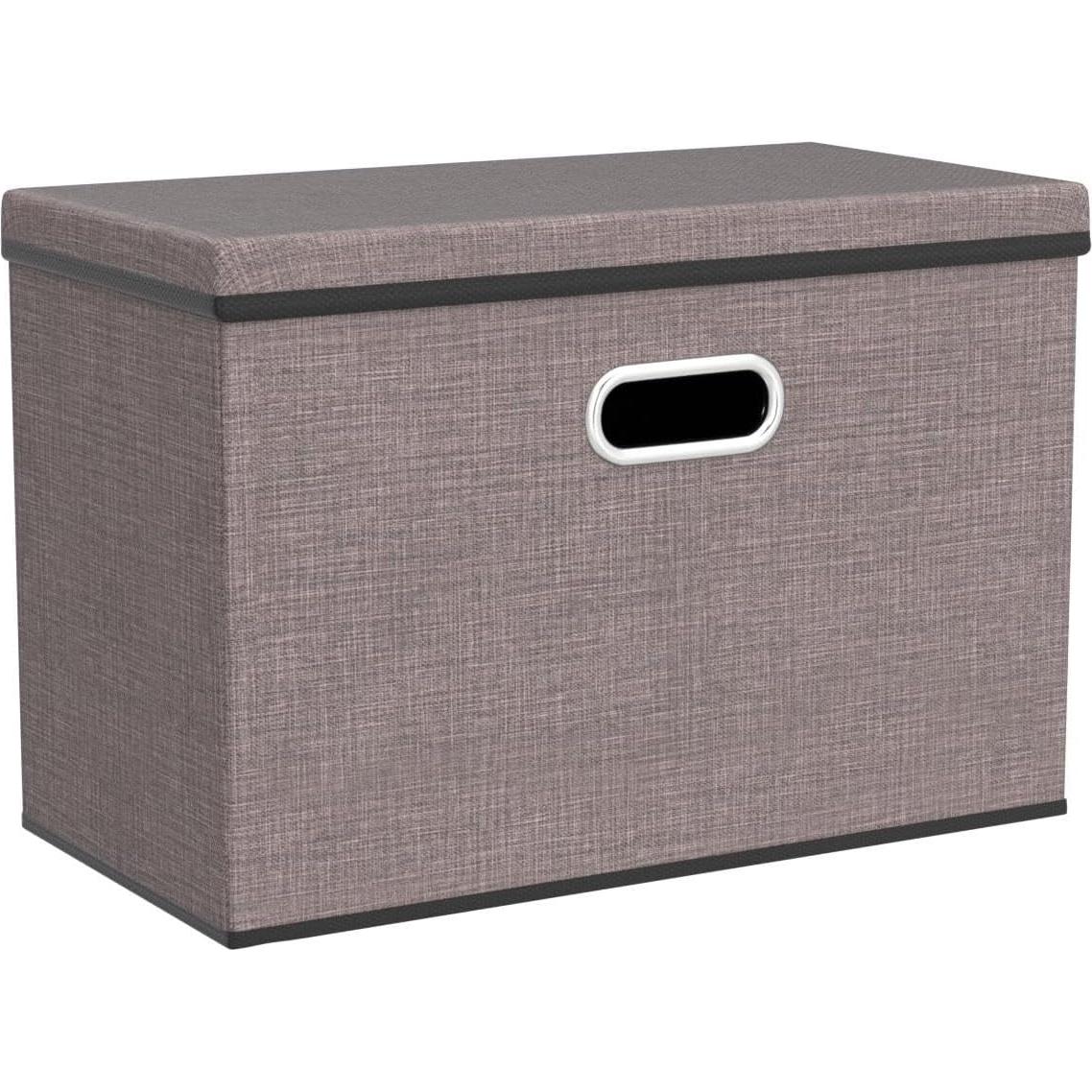 Cajas de Almacenamiento Plegables PRANDOM 45x30x30 cm Gris 3-Pack