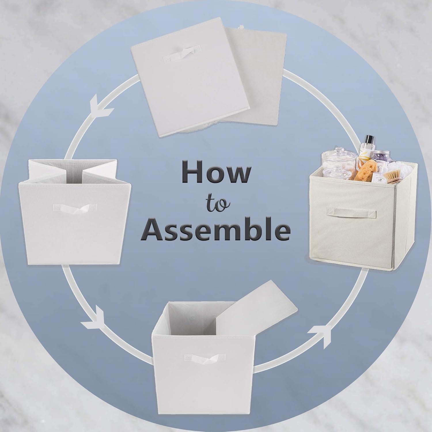 Cajas de Almacenamiento DII 4 Piezas 28x28x28 cm Berenjena