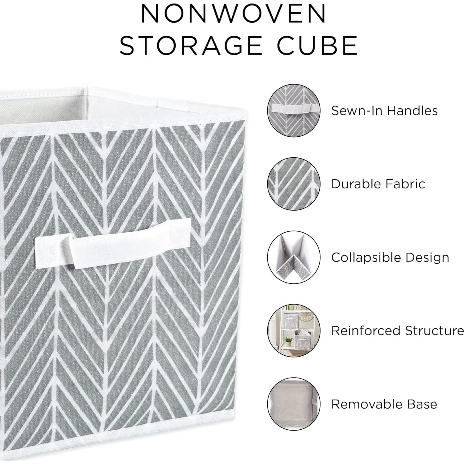 Cajas de Almacenamiento DII 4 Piezas 28x28x28 cm Berenjena