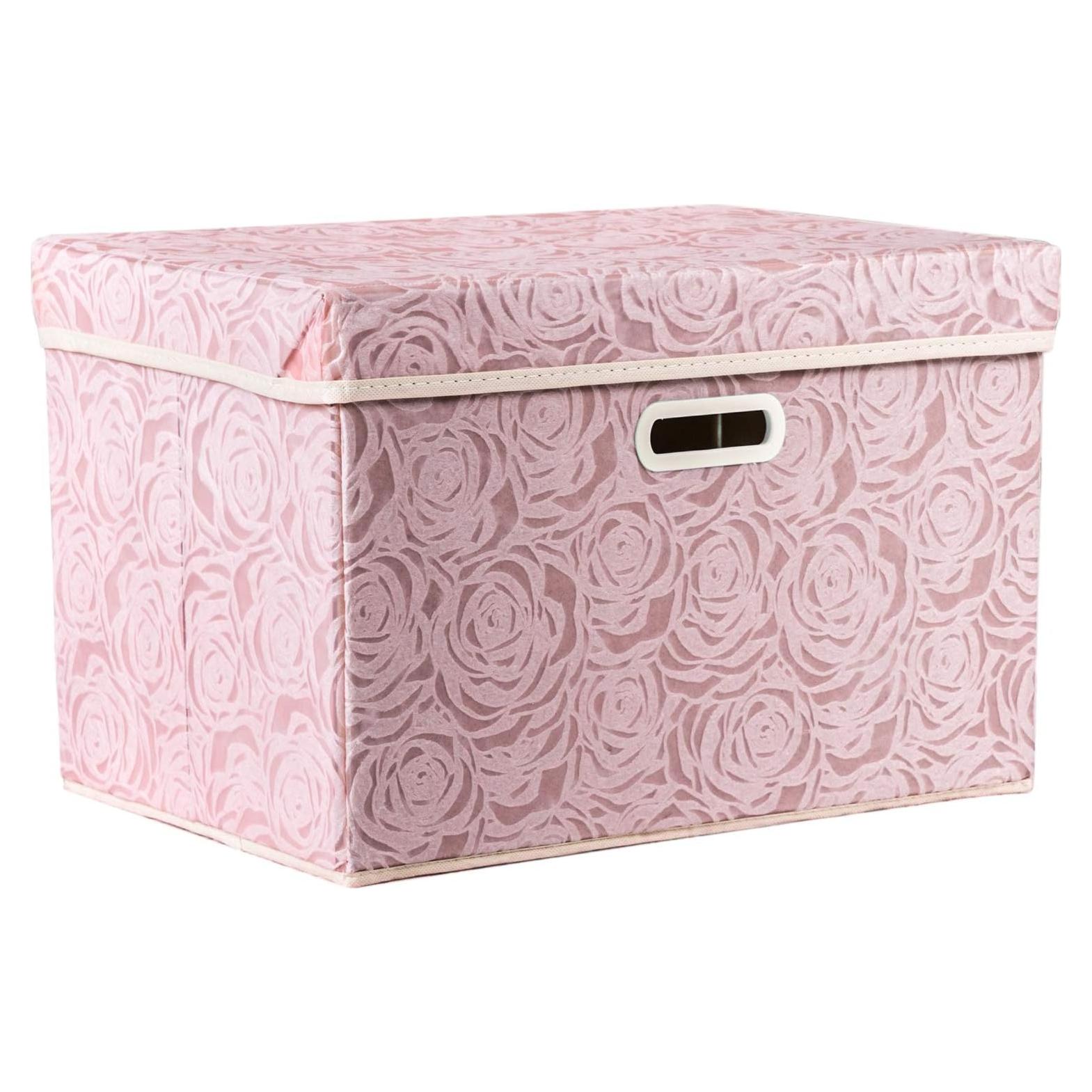 Caja de Almacenamiento Plegable PRANDOM Rosa 45x30x30 cm