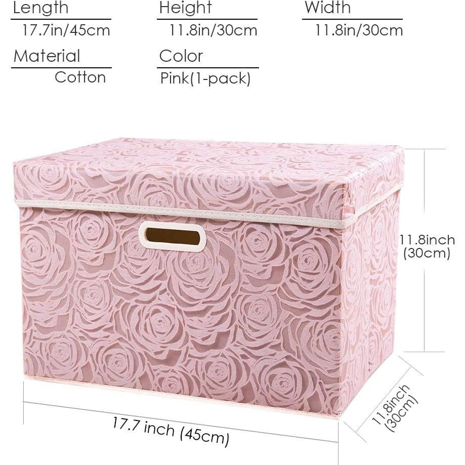 Caja de Almacenamiento Plegable PRANDOM Rosa 45x30x30 cm