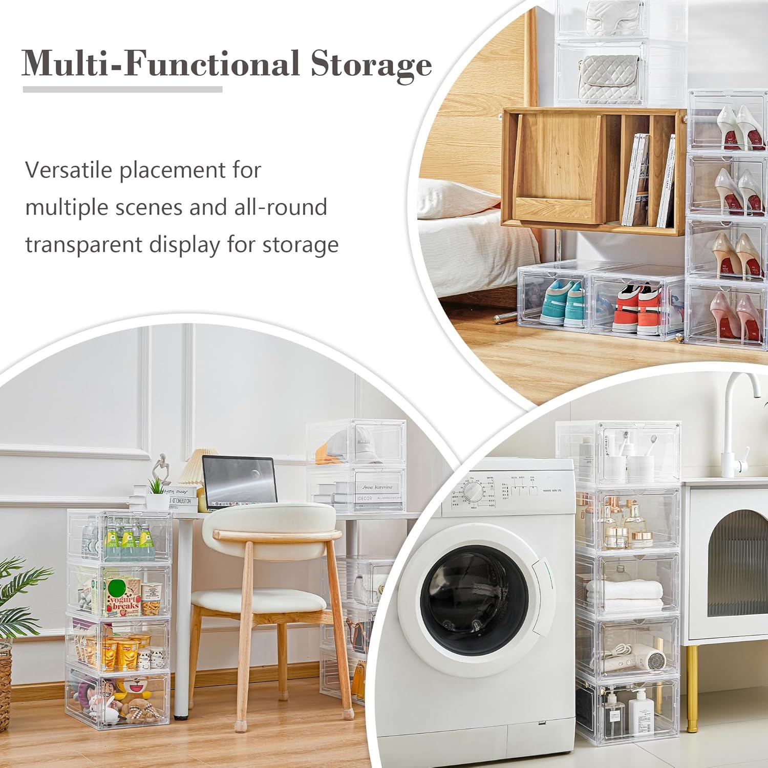 Contenedores de Almacenamiento LXLXXL 6 Pcs 19 Qt Apilables