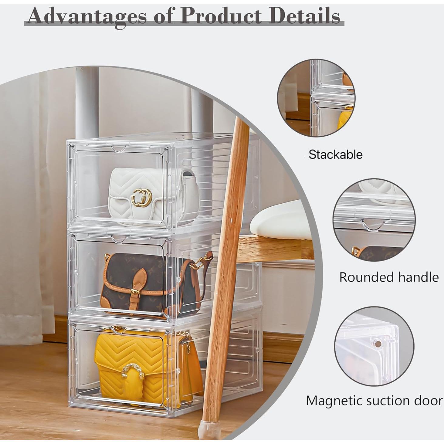 Contenedores de Almacenamiento LXLXXL 6 Pcs 19 Qt Apilables