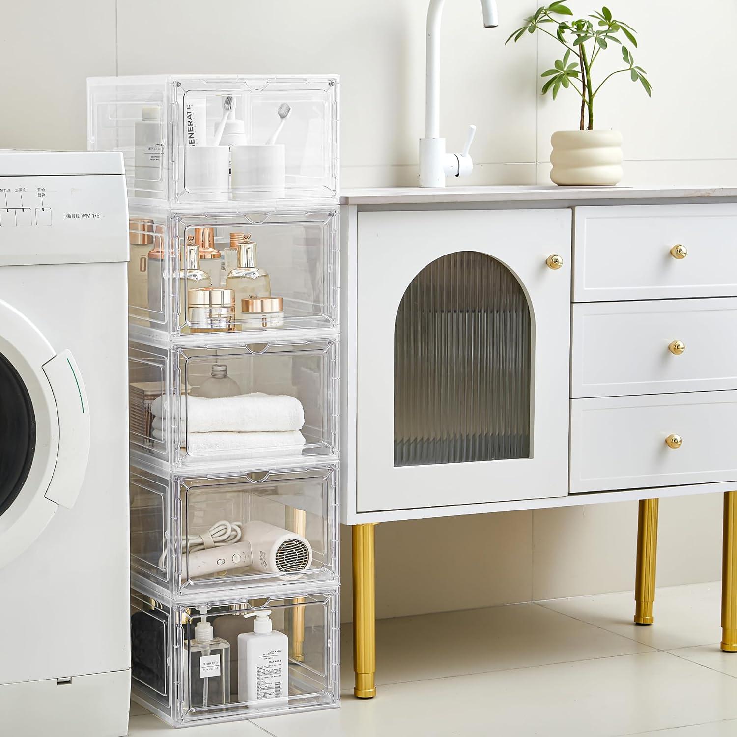 Contenedores de Almacenamiento LXLXXL 6 Pcs 19 Qt Apilables