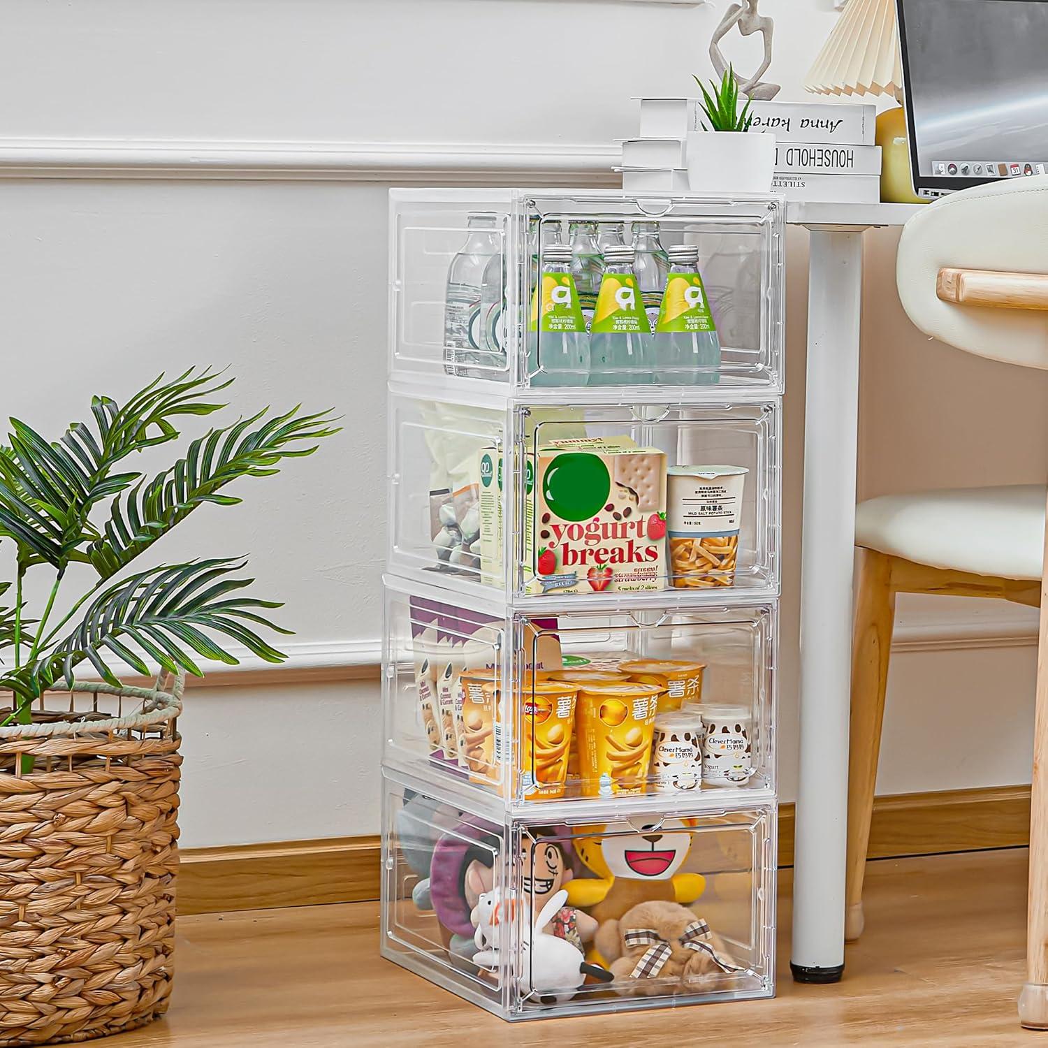 Contenedores de Almacenamiento LXLXXL 6 Pcs 19 Qt Apilables