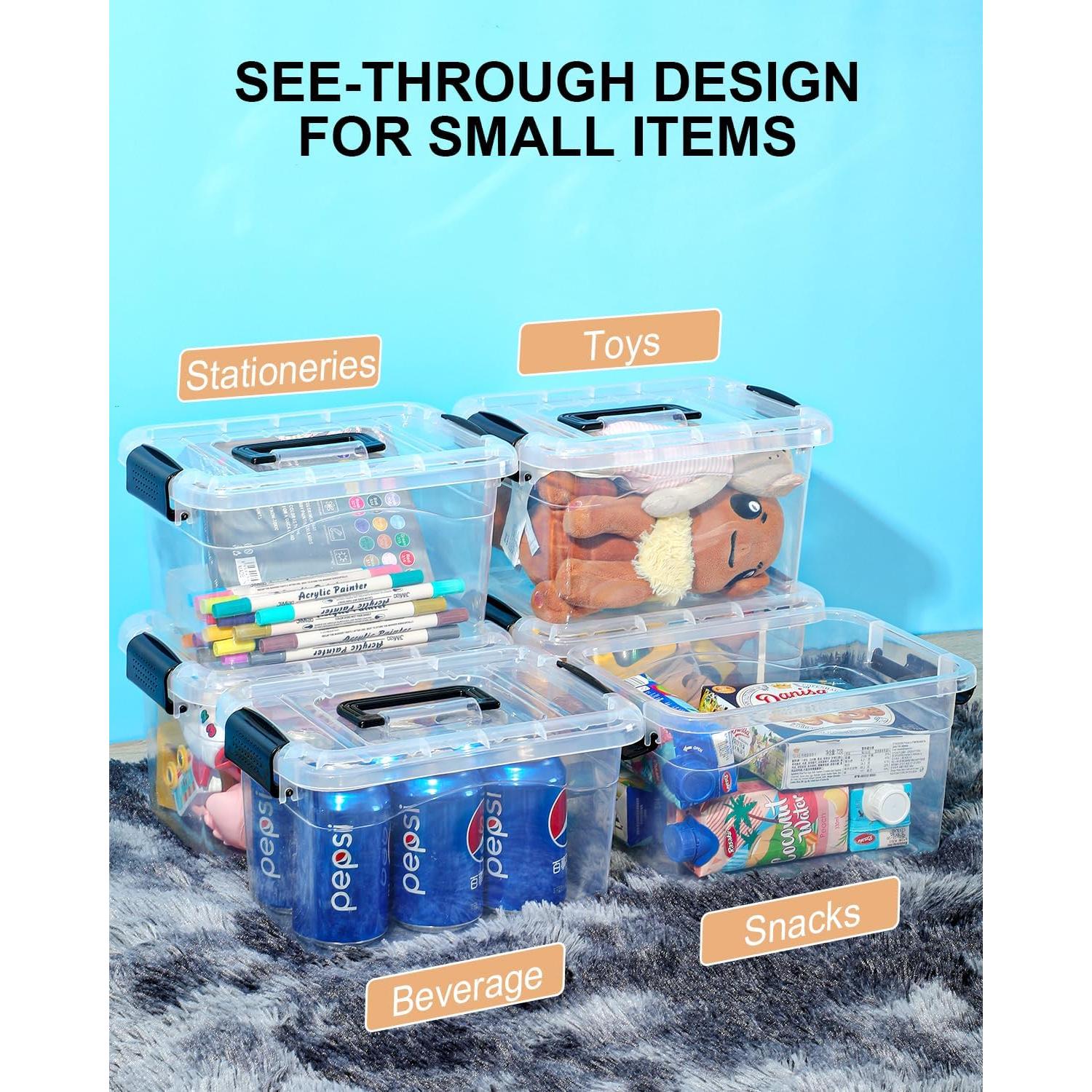 Bins de Almacenamiento Apilables EOENVIVS 6 Paquetes 6.61L