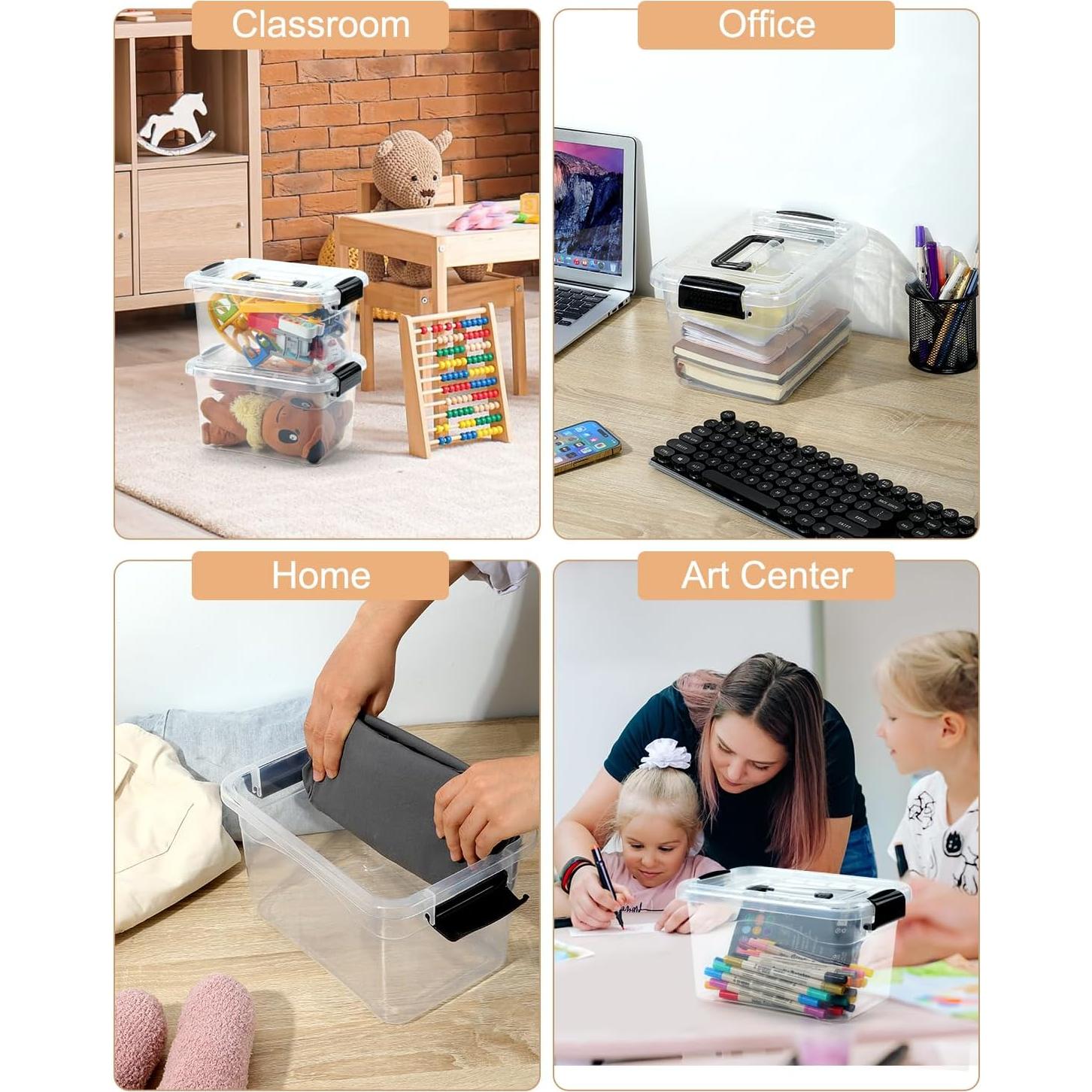 Bins de Almacenamiento Apilables EOENVIVS 6 Paquetes 6.61L