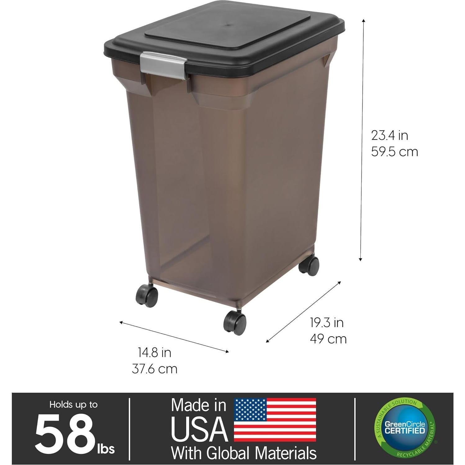 Contenedor de Almacenamiento de Comida para Mascotas IRIS USA 26 kg