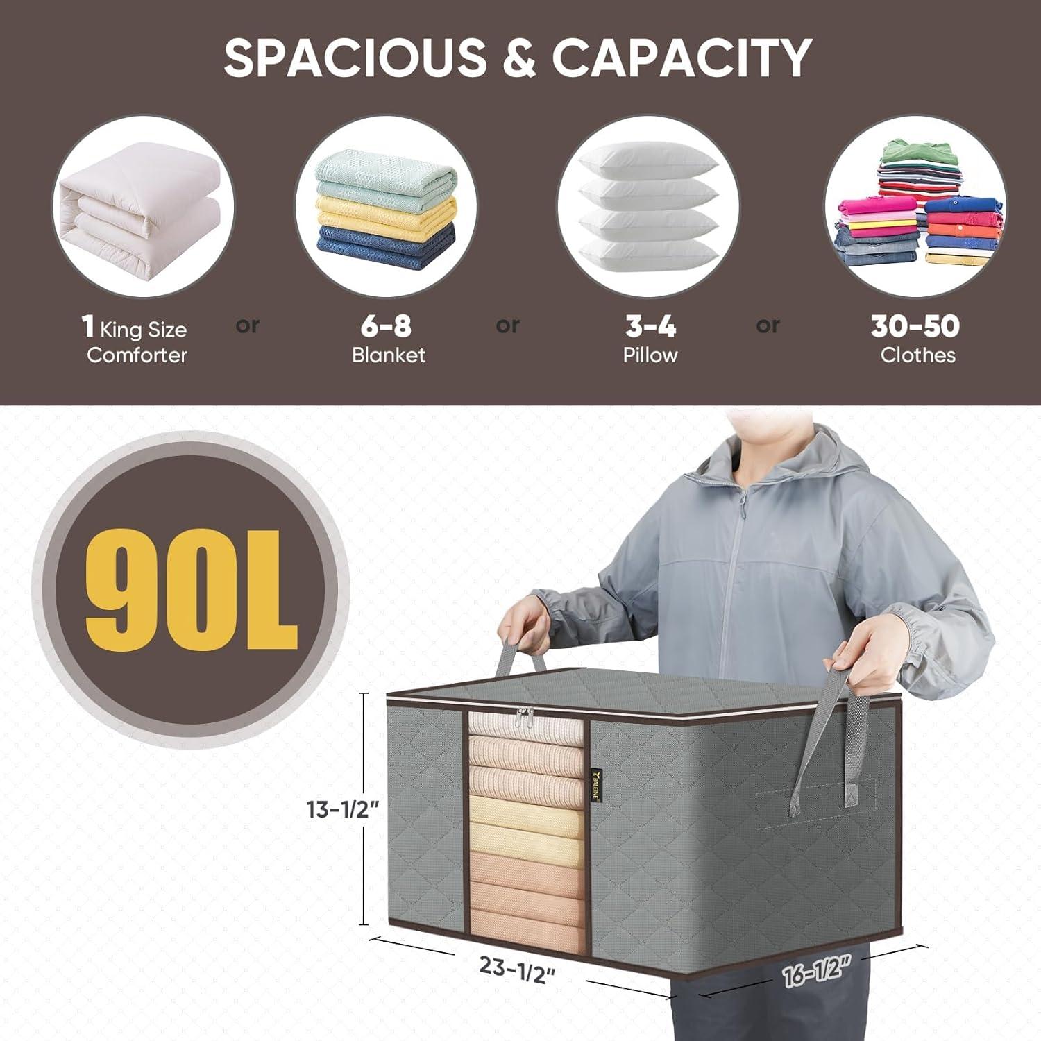 Bolsas de Almacenamiento BALEINE 90L 2 Paquete Gris