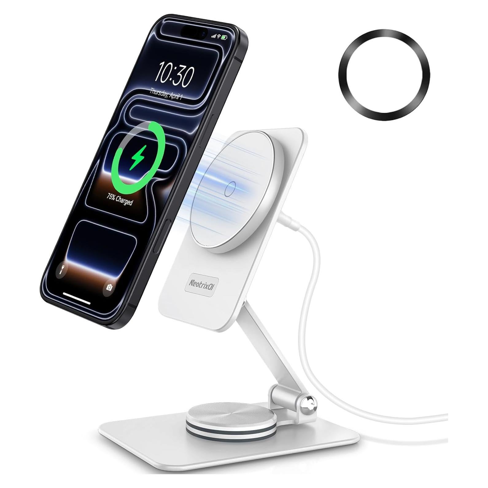 Soporte Cargador Inalámbrico MagSafe NeotrixQI 15W Ajustable