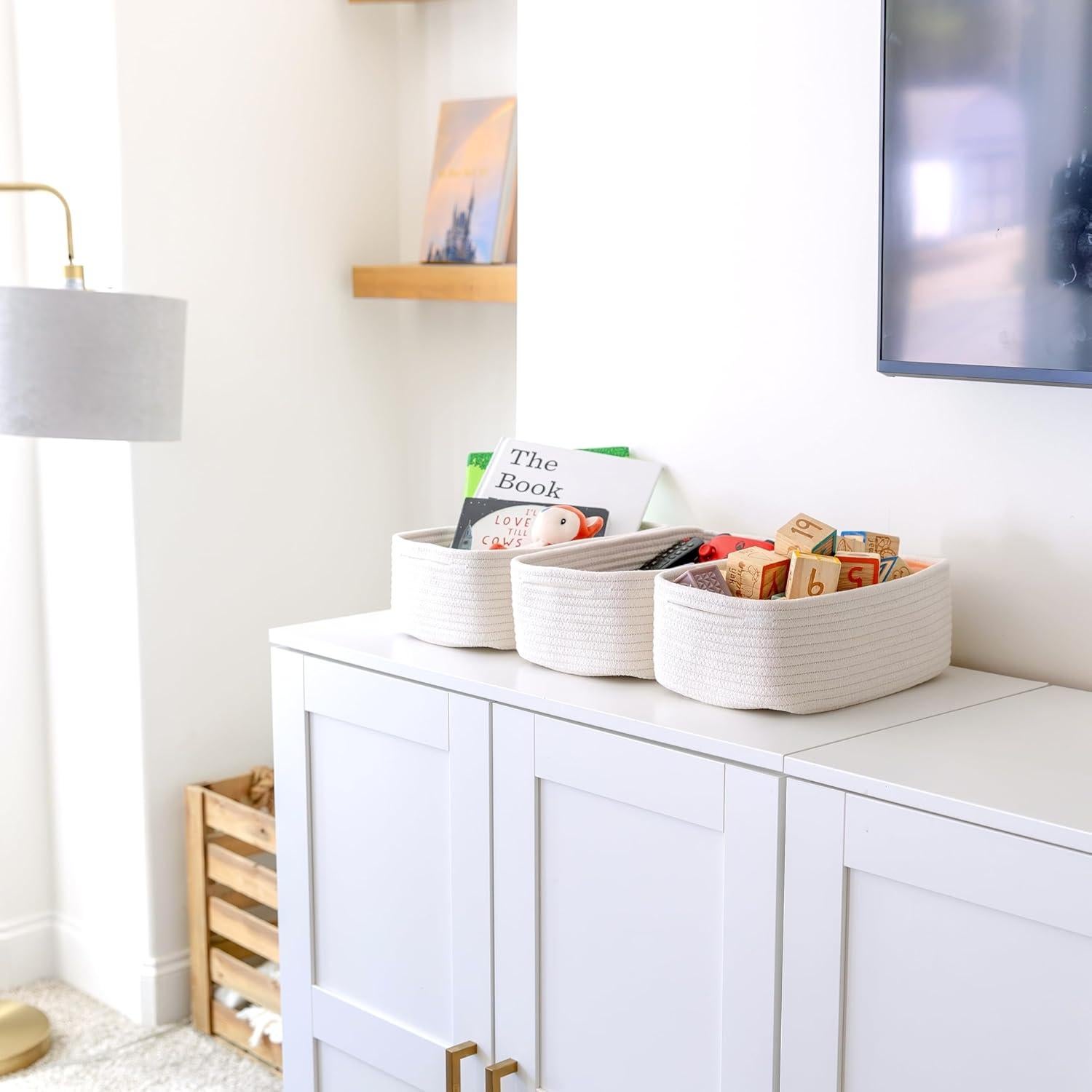 Cestas de Almacenamiento Rectangulares NaturalCozy 30x20cm - Paquete de 3