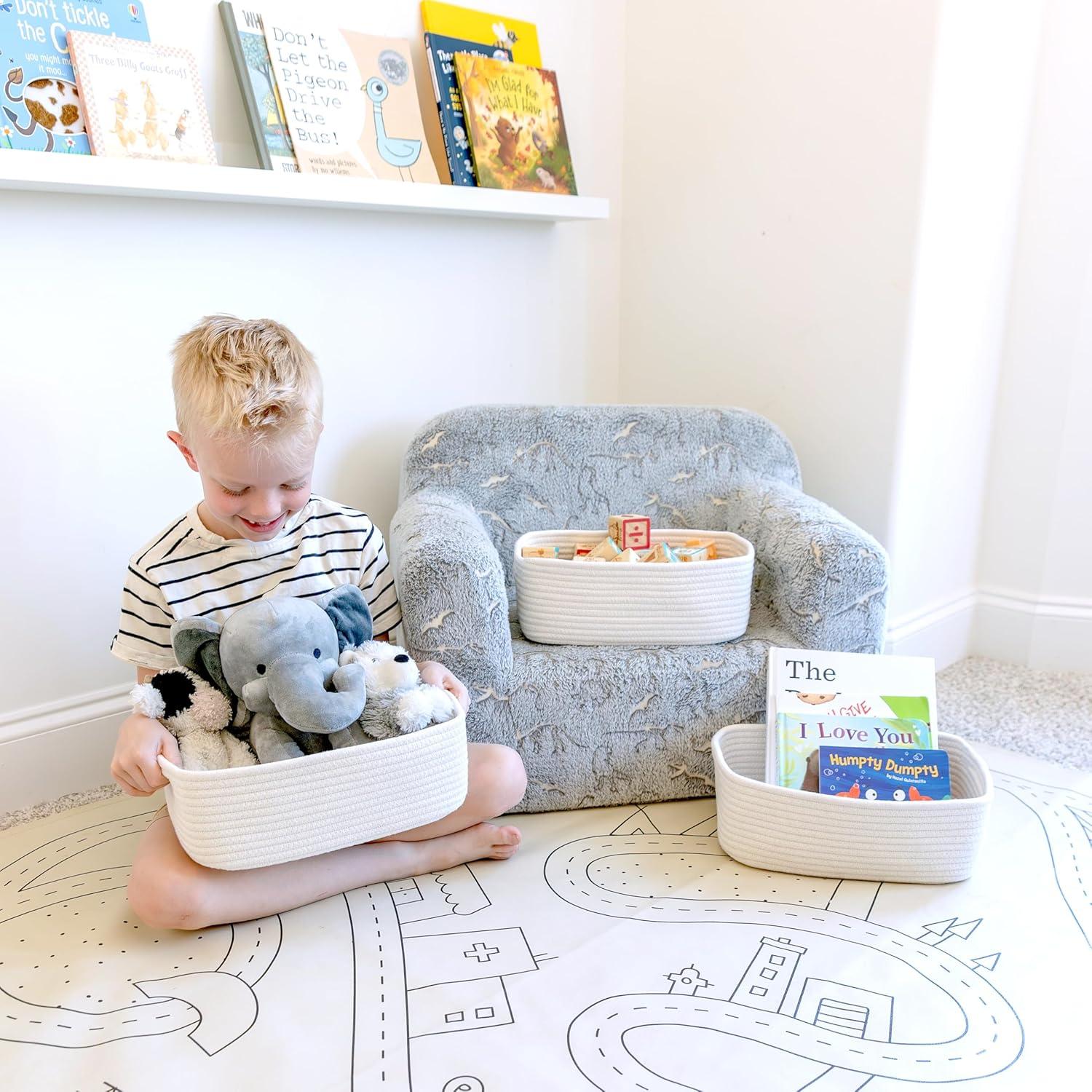 Cestas de Almacenamiento Rectangulares NaturalCozy 30x20cm - Paquete de 3