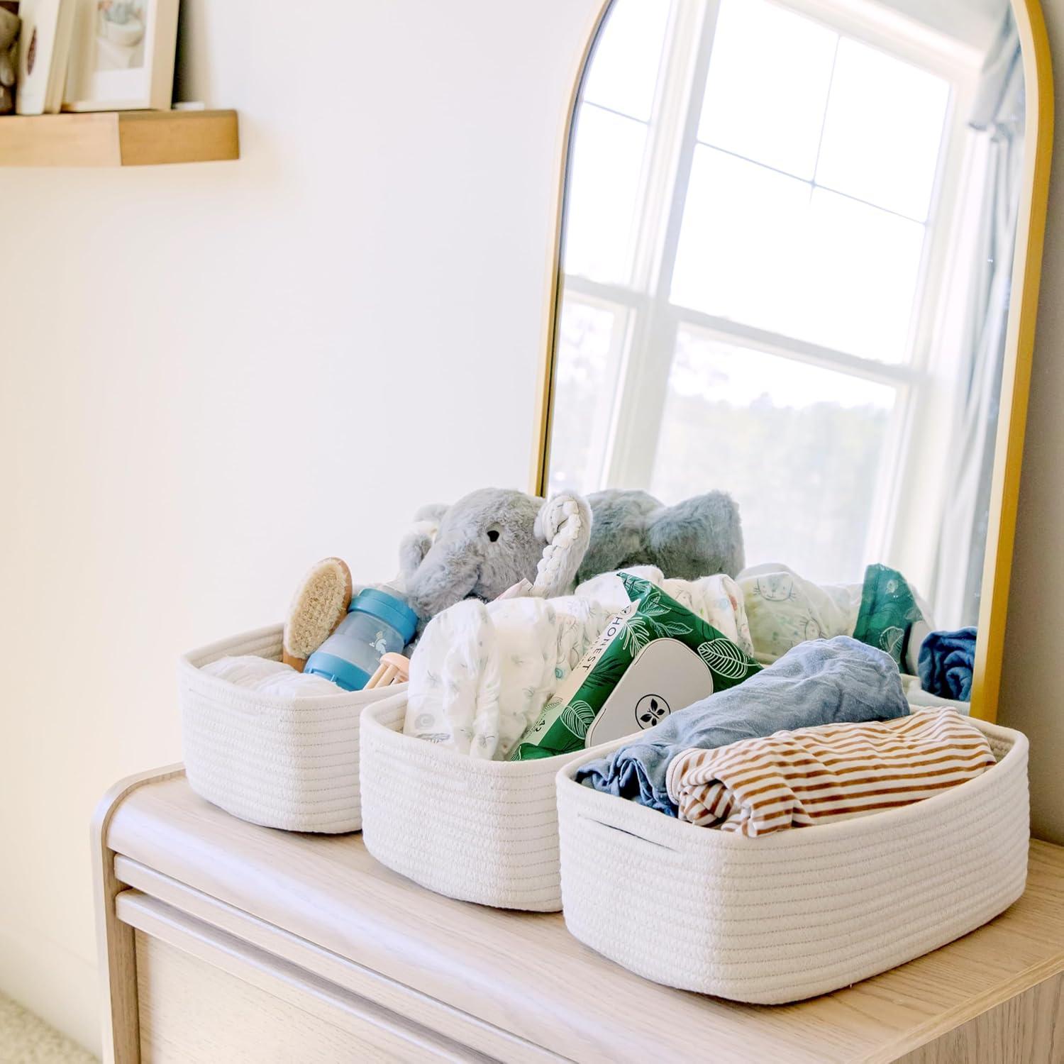 Cestas de Almacenamiento Rectangulares NaturalCozy 30x20cm - Paquete de 3