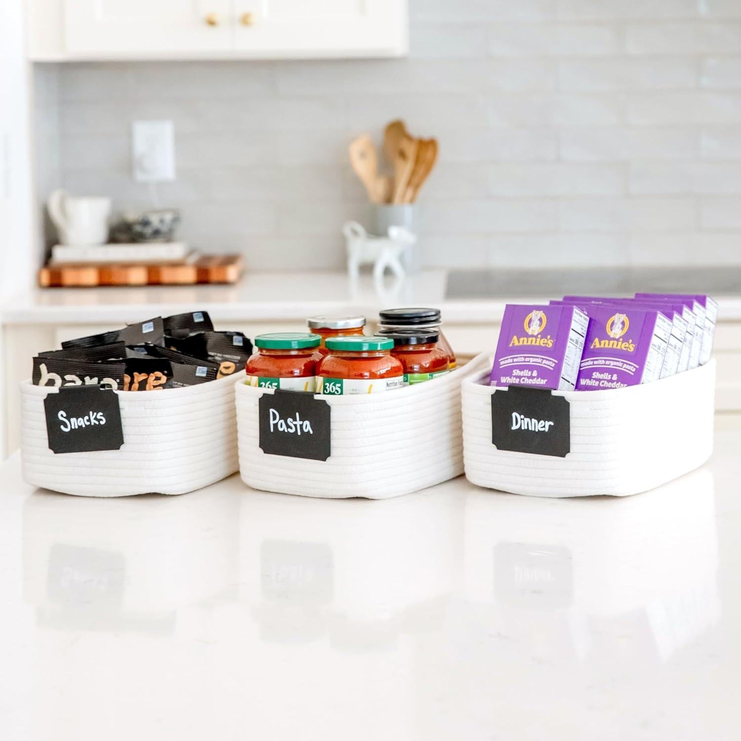 Cestas de Almacenamiento Rectangulares NaturalCozy 30x20cm - Paquete de 3