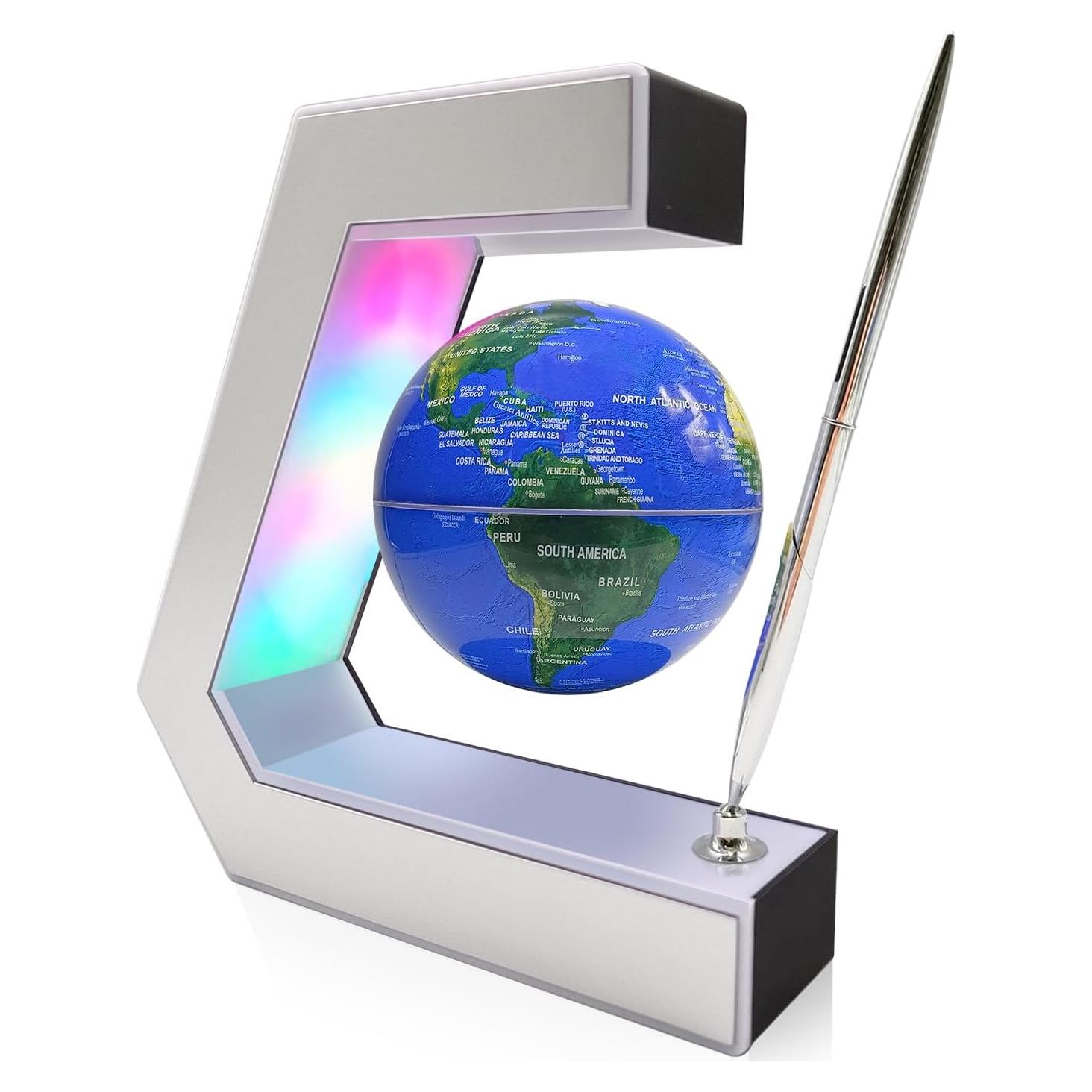 Globo de Levitación Magnética Flagest 8.38 cm con LED y Bolígrafo