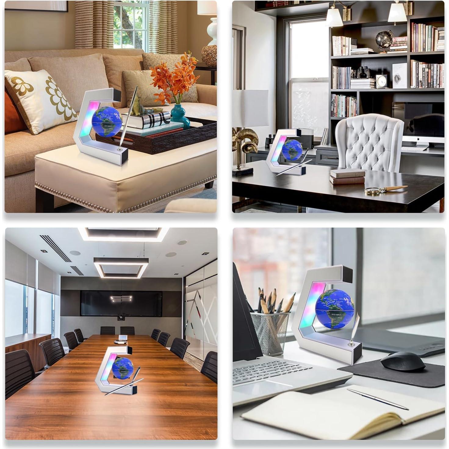 Globo de Levitación Magnética Flagest 8.38 cm con LED y Bolígrafo