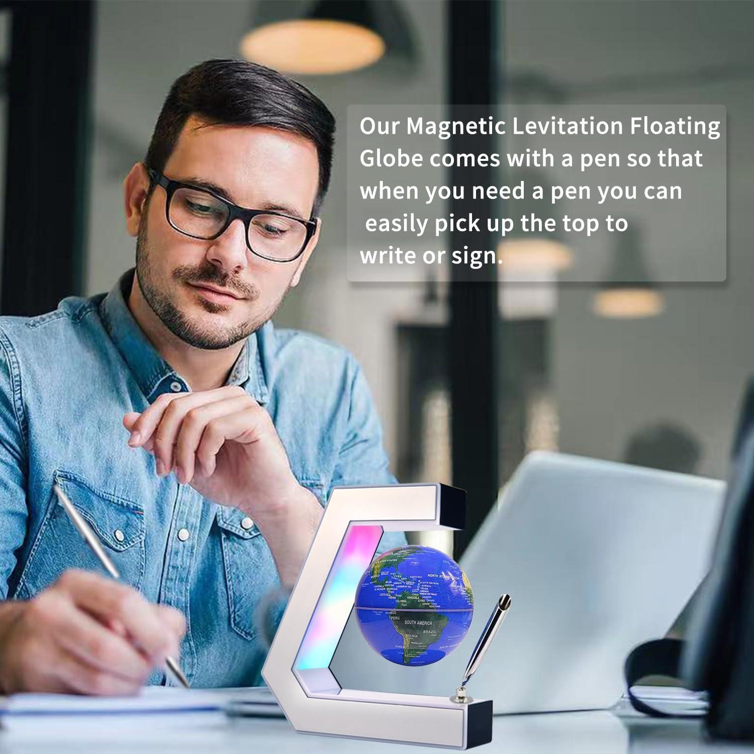 Globo de Levitación Magnética Flagest 8.38 cm con LED y Bolígrafo