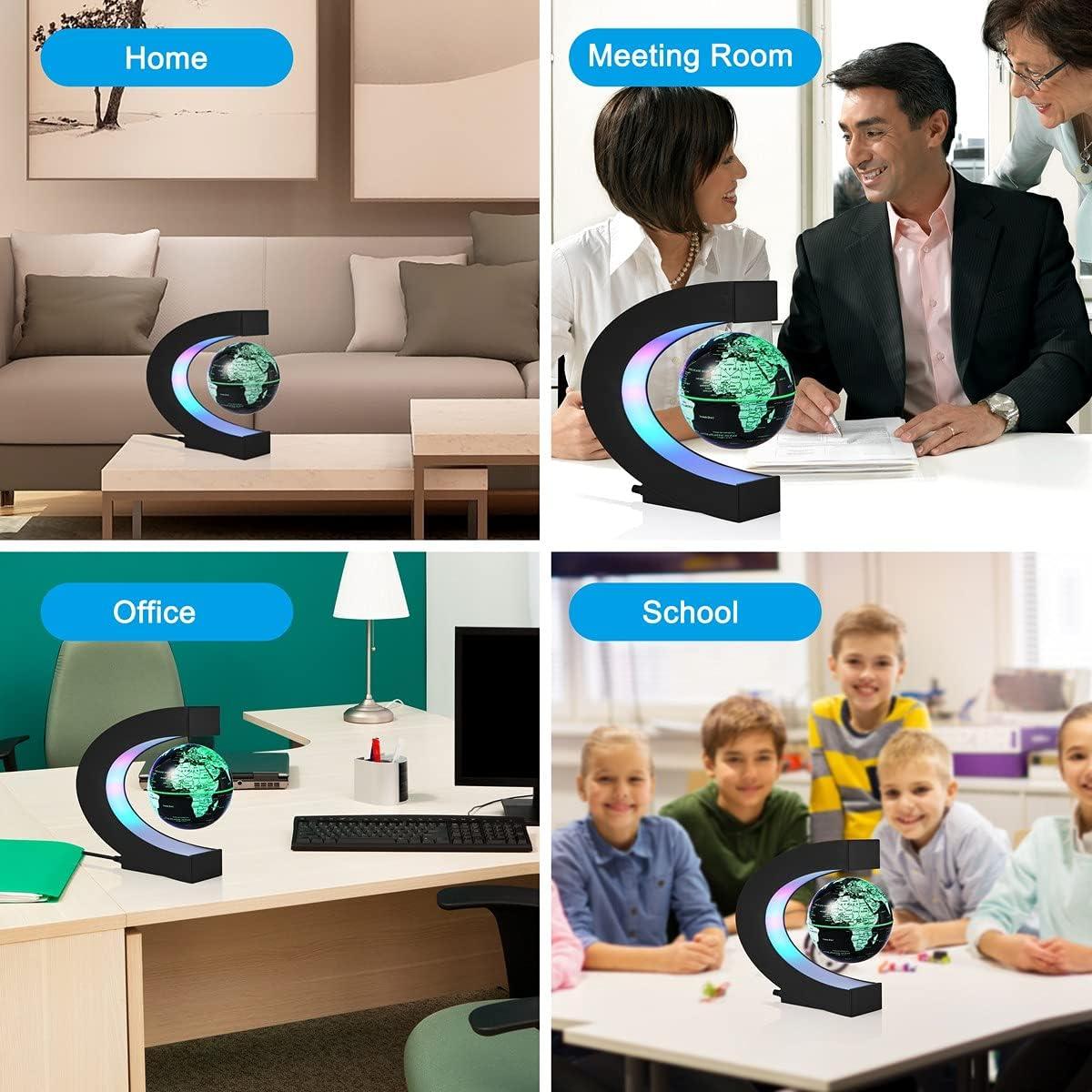 Globo Terráqueo Flotante Magnético UVEHAS con Luz LED Multicolor