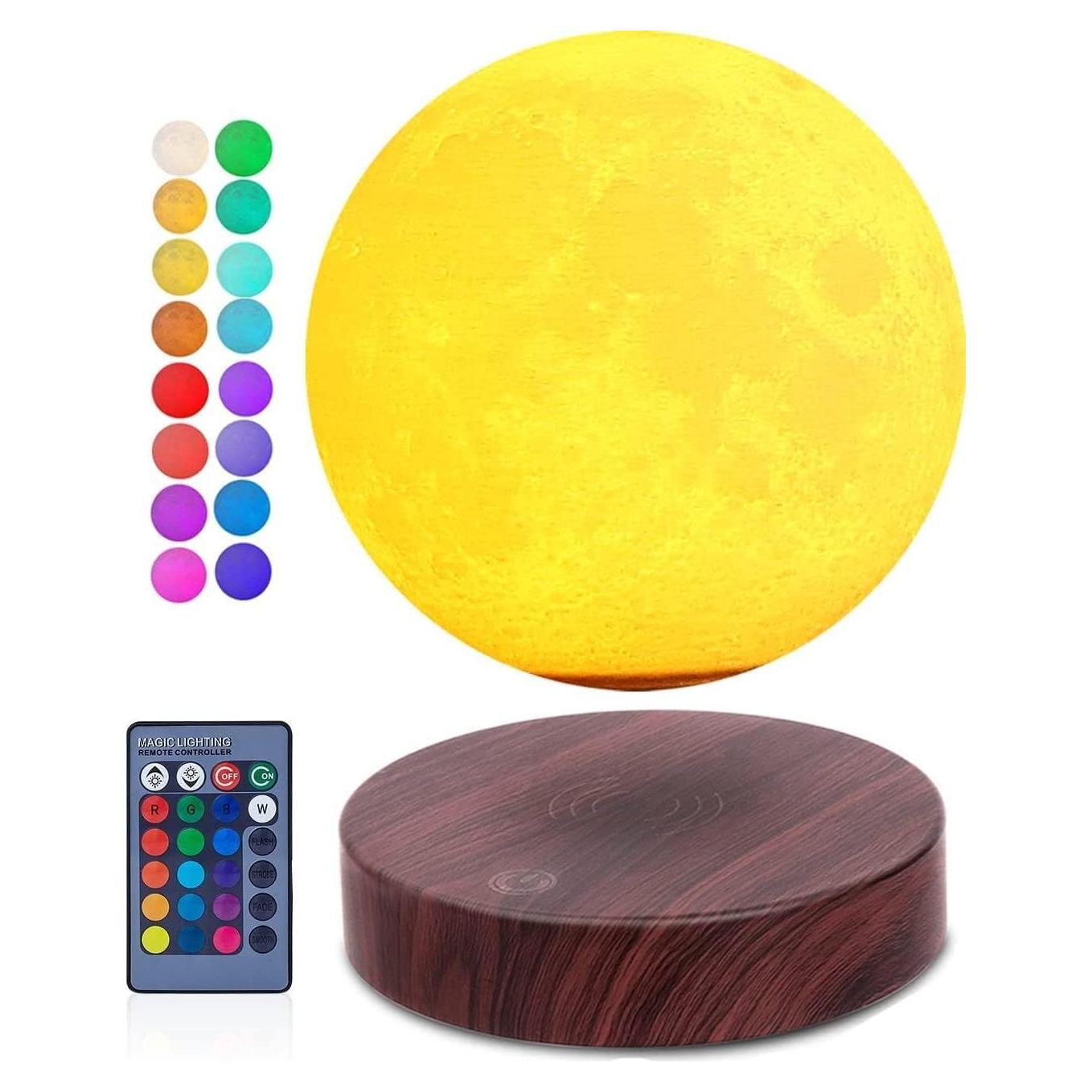 Lámpara de Luna Levitante 3D VGAzer, 16 Colores con Control Remoto
