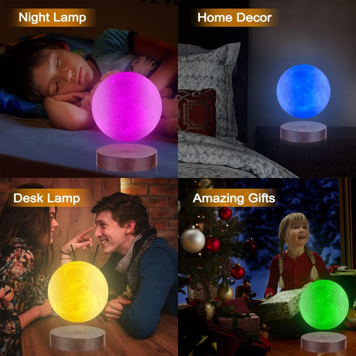 Lámpara de Luna Levitante 3D VGAzer, 16 Colores con Control Remoto