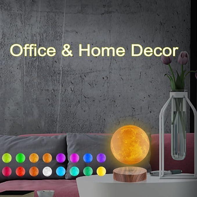 Lámpara de Luna Levitante VGAzer con Control Remoto y Base de Madera
