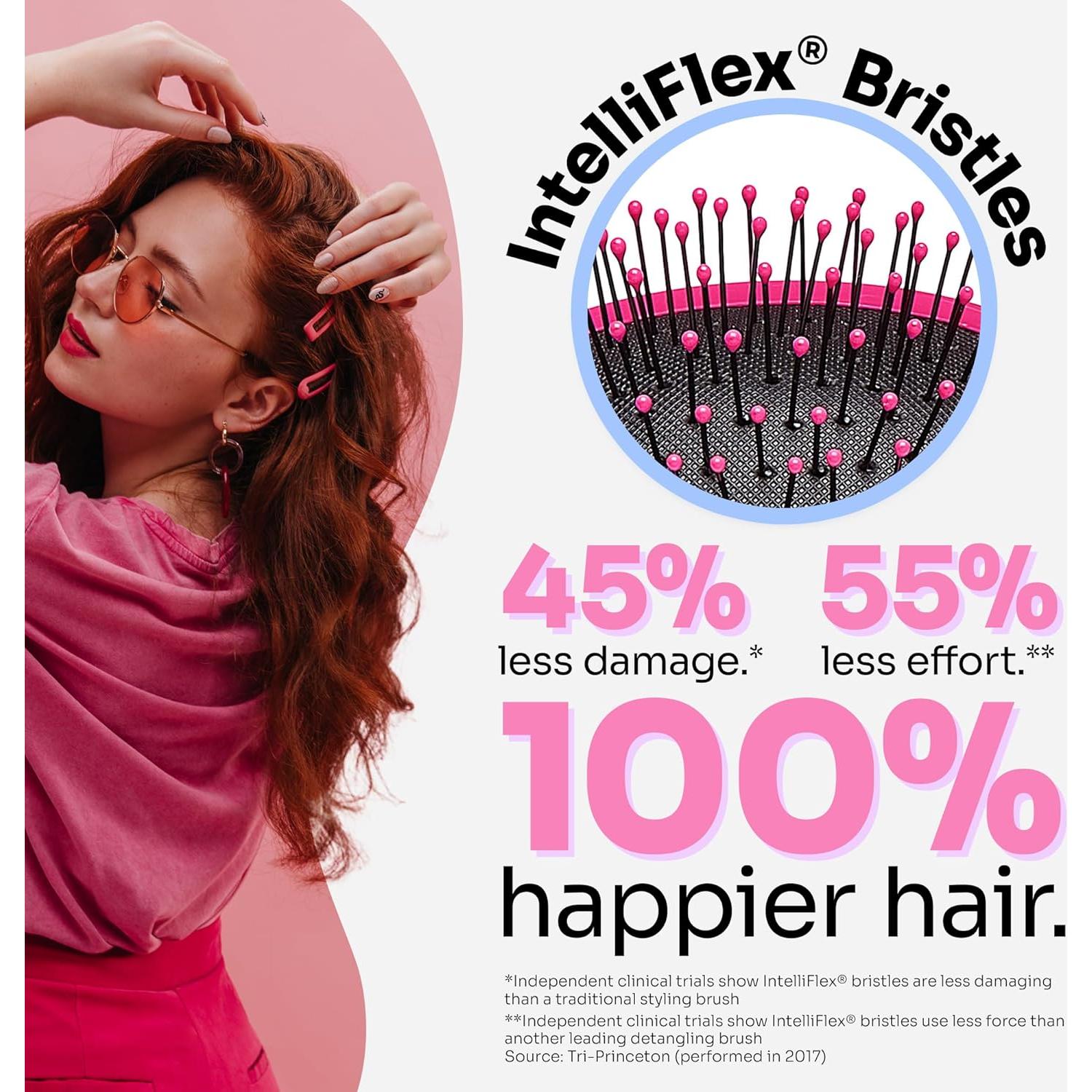 Cepillo Desenredante Wet Brush Original Rosa - Para Cabello Húmedo y Seco