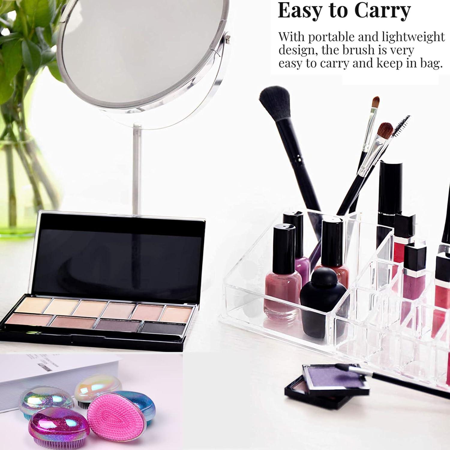 Cepillo desenredante portátil Felico, forma de huevo, antiestático