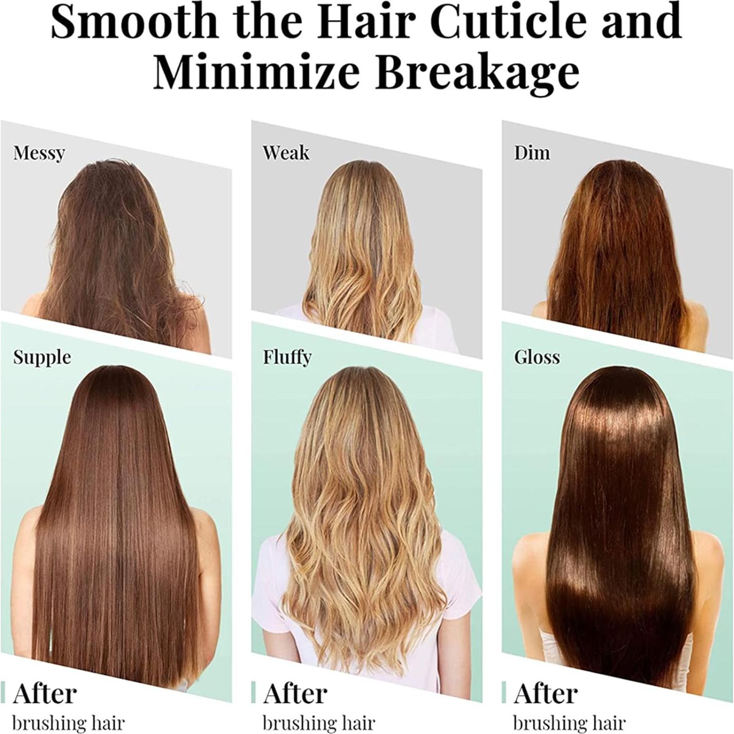 Cepillo desenredante portátil Felico, forma de huevo, antiestático