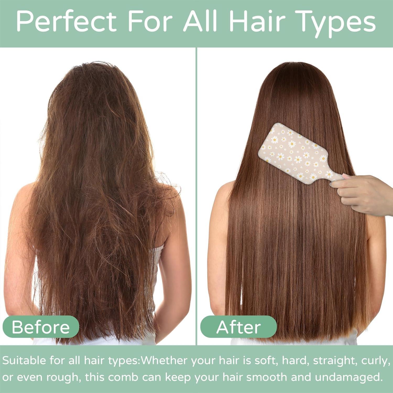 Cepillo Desenredante de Plástico ADTASU - Color Margarita