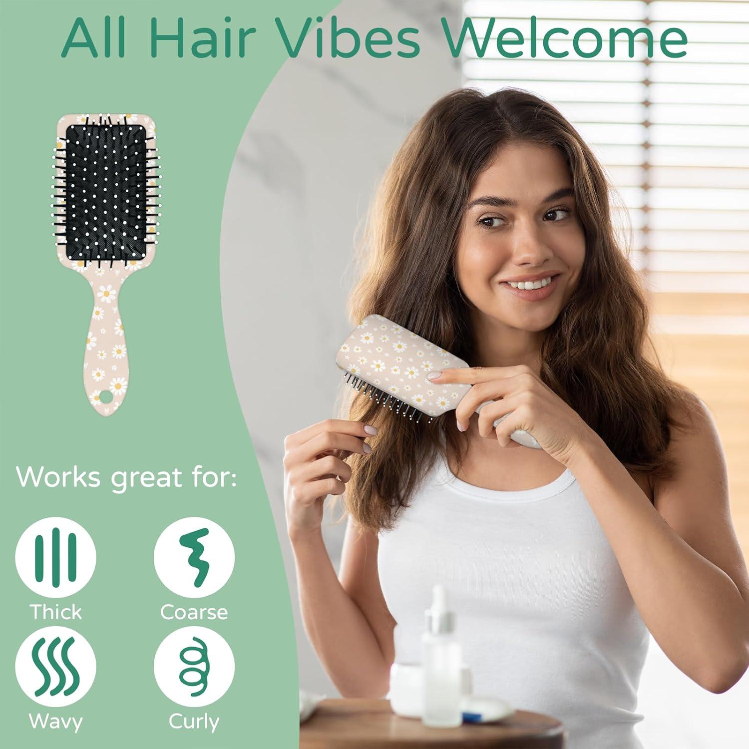 Cepillo Desenredante de Plástico ADTASU - Color Margarita