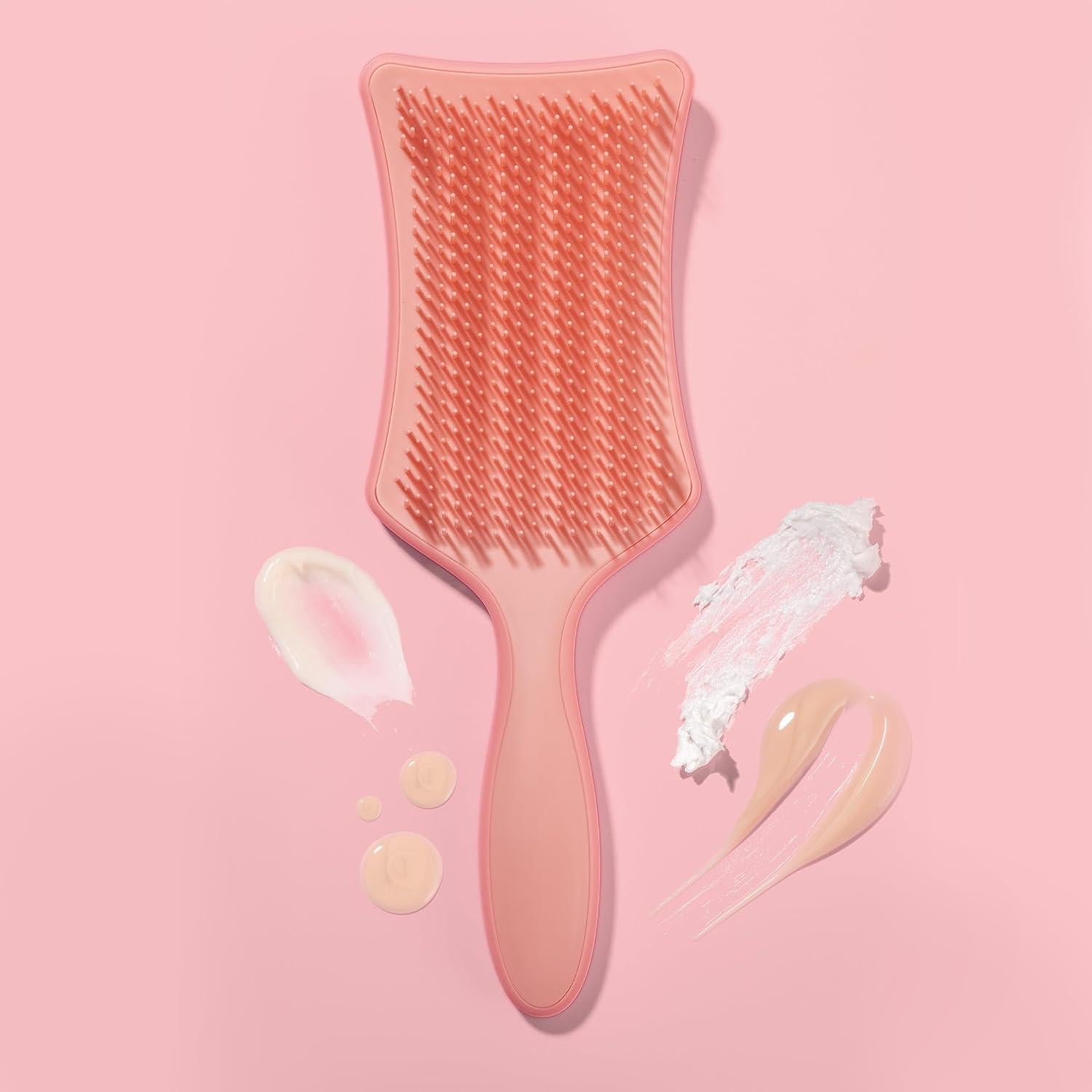 Cepillo Desenredante Nature Spell Rosa Mate - Sin Nudos 16cm