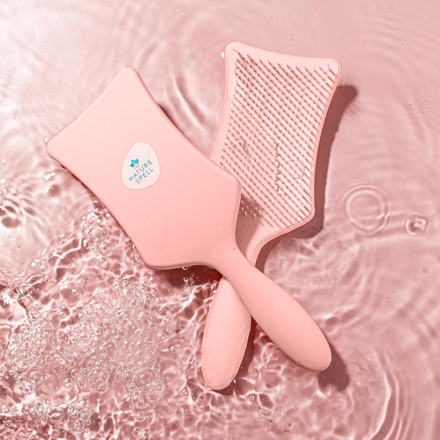 Cepillo Desenredante Nature Spell Rosa Mate - Sin Nudos 16cm