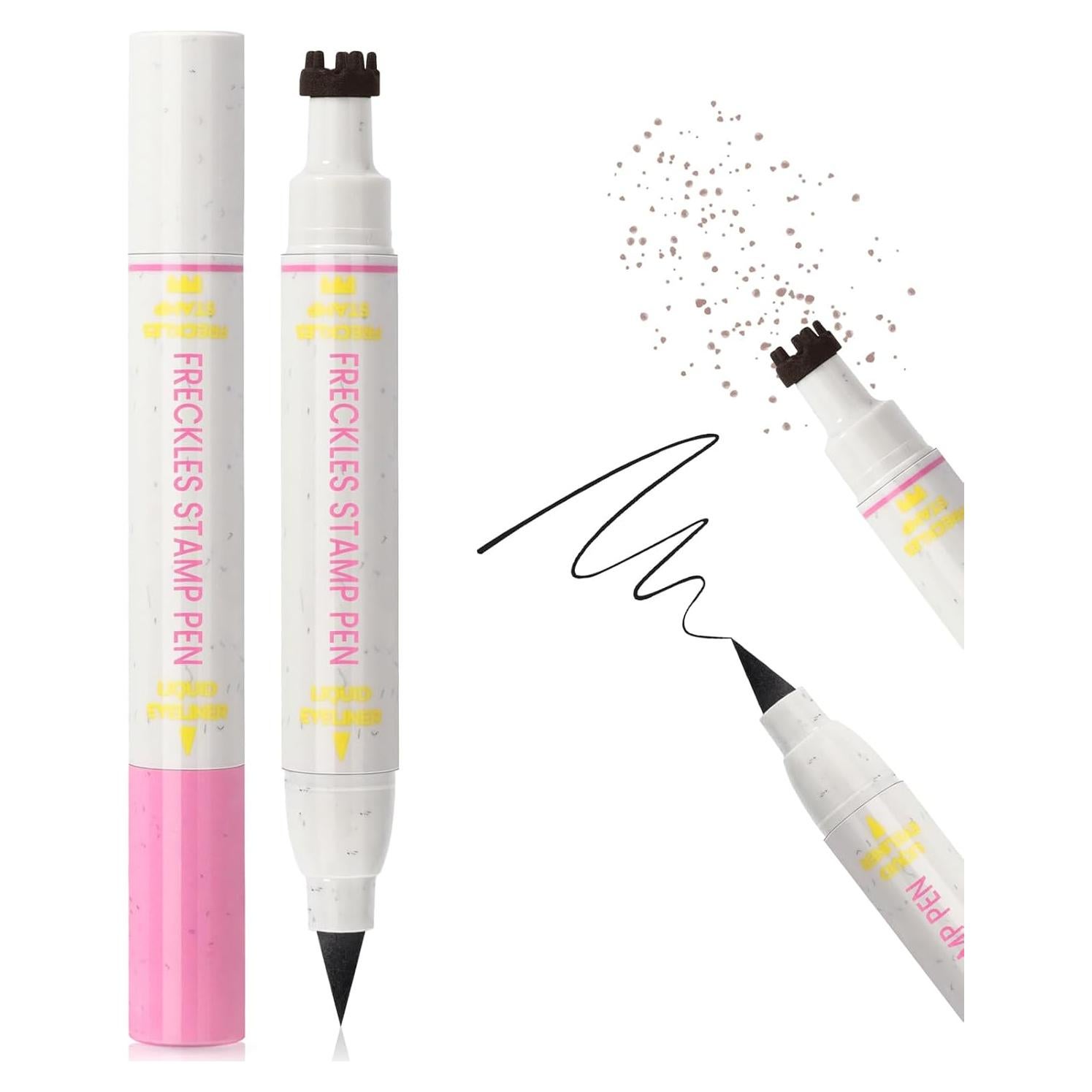 Bolígrafo Delineador de Pecas 2 en 1 - Marrón Claro - Impermeable