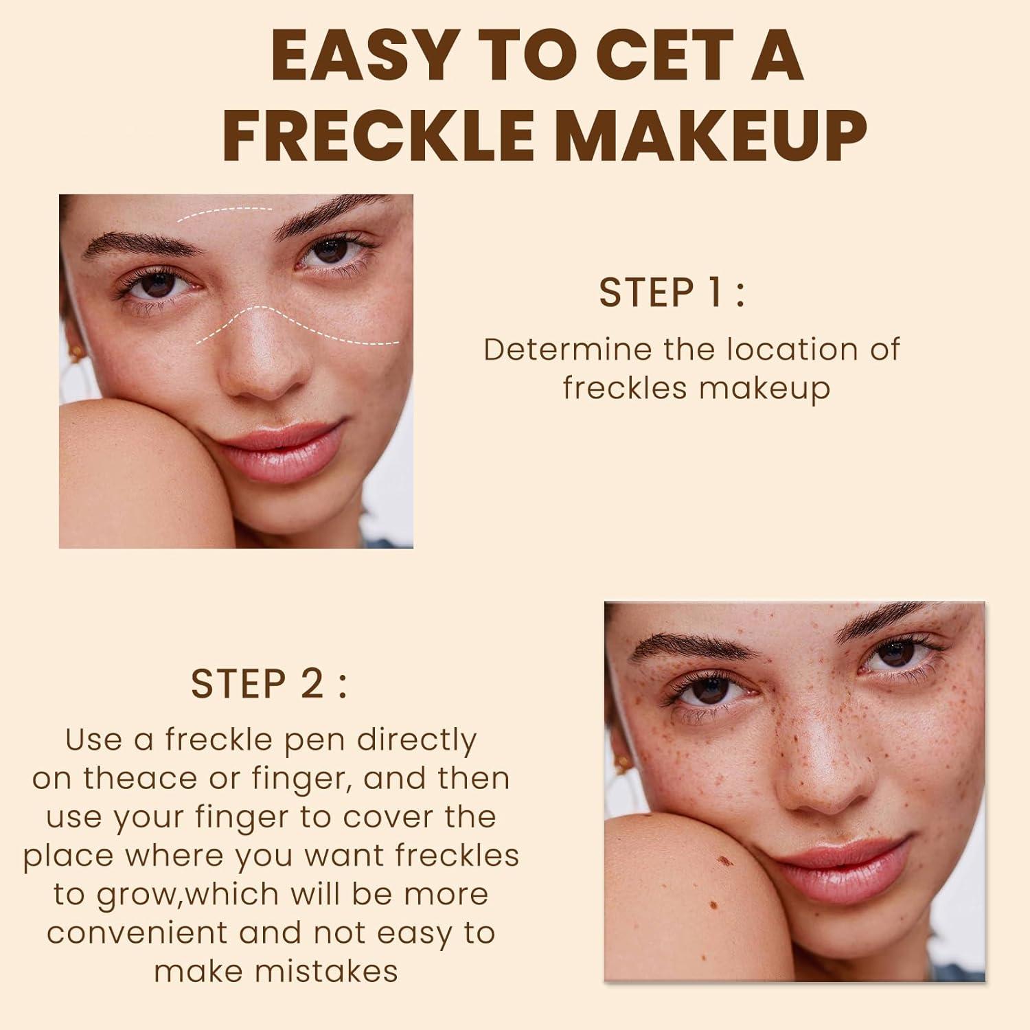 Kit 2 Bolígrafos de Pecas Liopif - Maquillaje Natural 01Marrón Claro + 02Café Natural