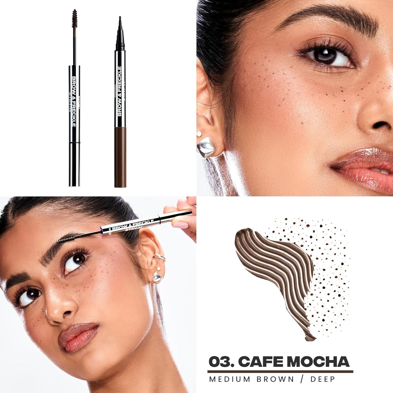 Gel Tinte para Cejas y Lápiz de Pecas Sacheu 2-en-1 Café Mocha