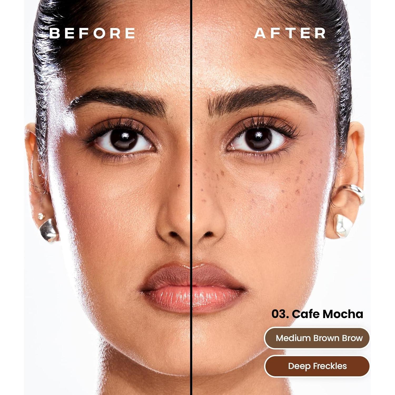 Gel Tinte para Cejas y Lápiz de Pecas Sacheu 2-en-1 Café Mocha