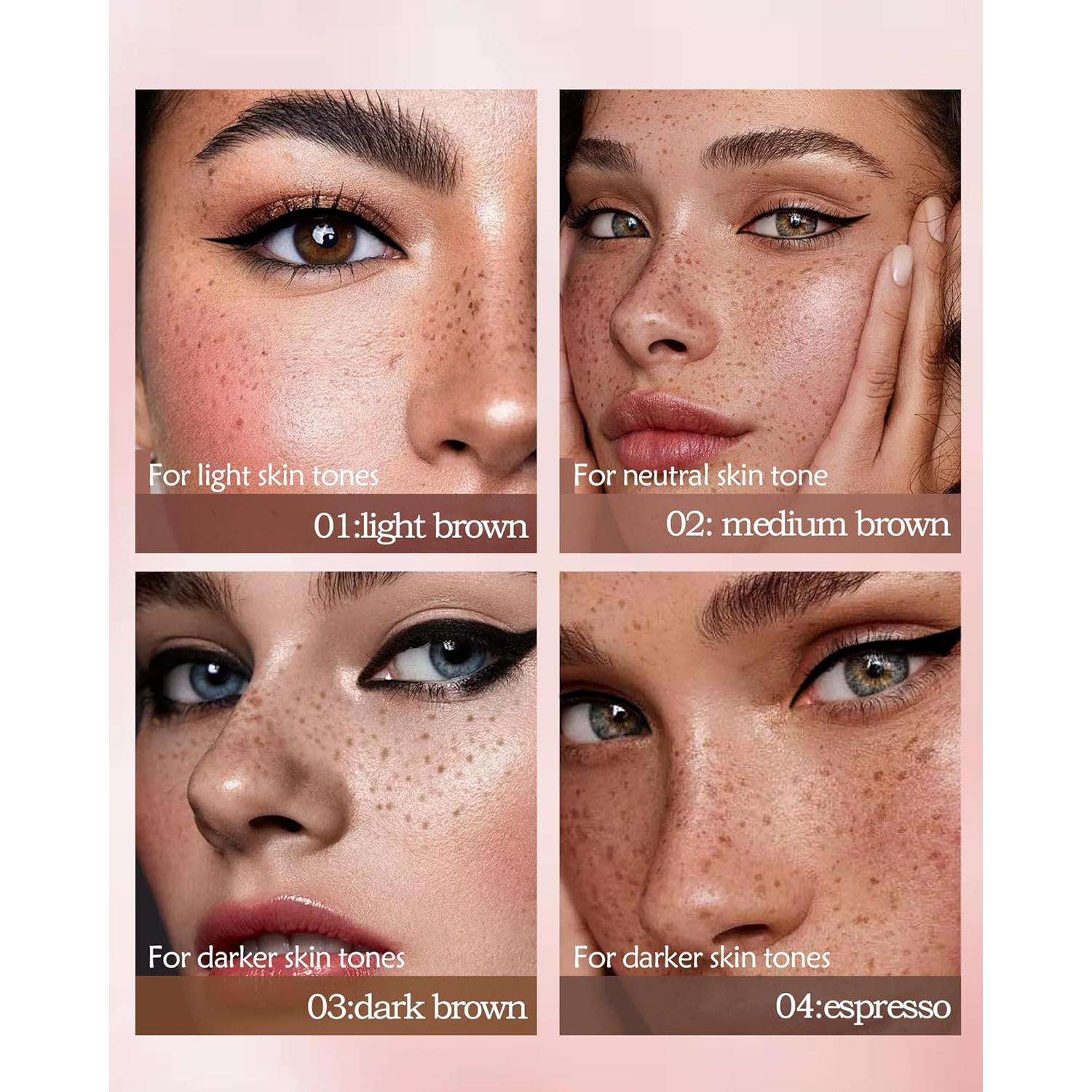 Lápiz Eyeliner 2 en 1 Sello de Pecas Marrón Medio - Impermeable