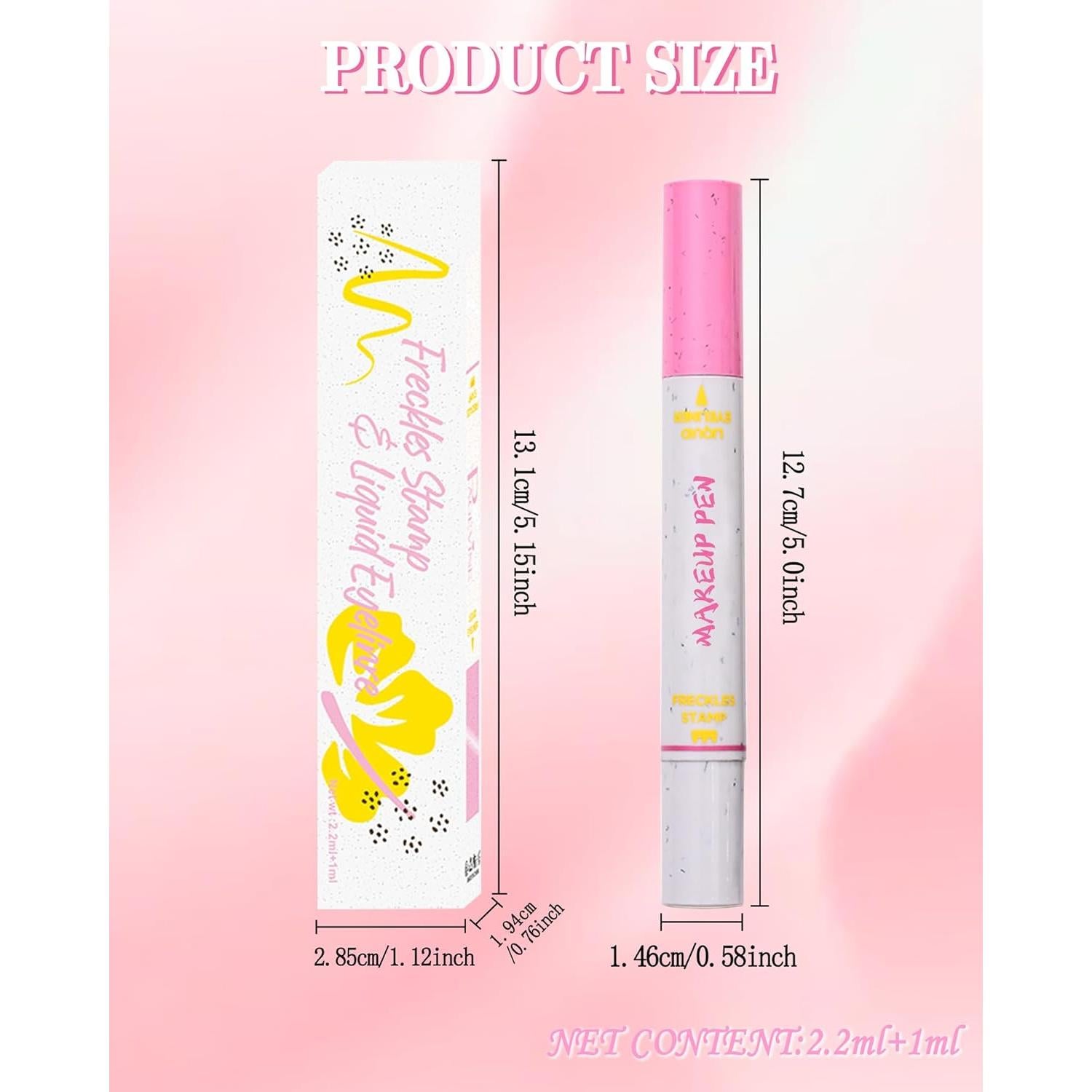 Lápiz Eyeliner 2 en 1 Sello de Pecas Marrón Medio - Impermeable